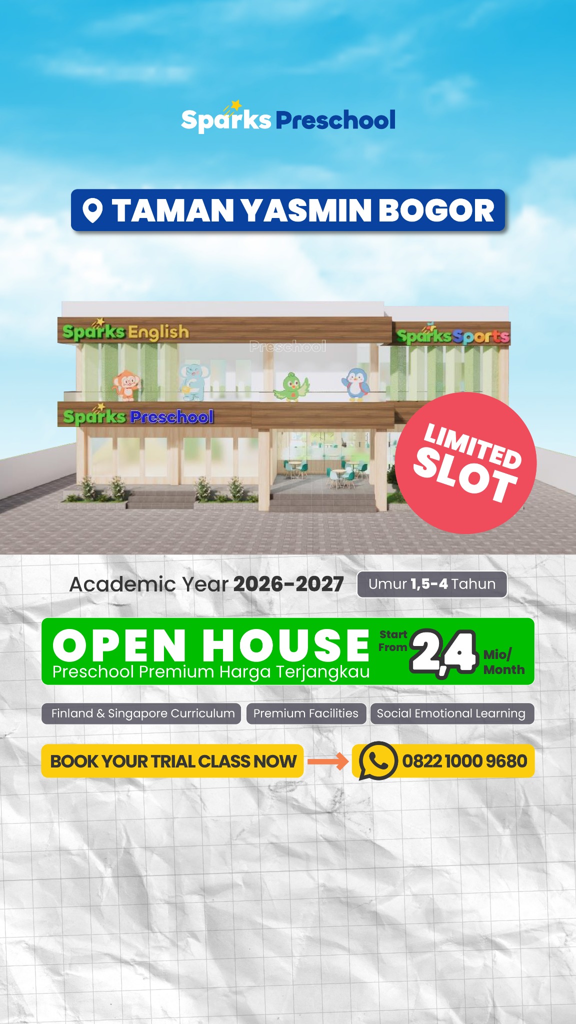 Sparks Preschool Facebook ad