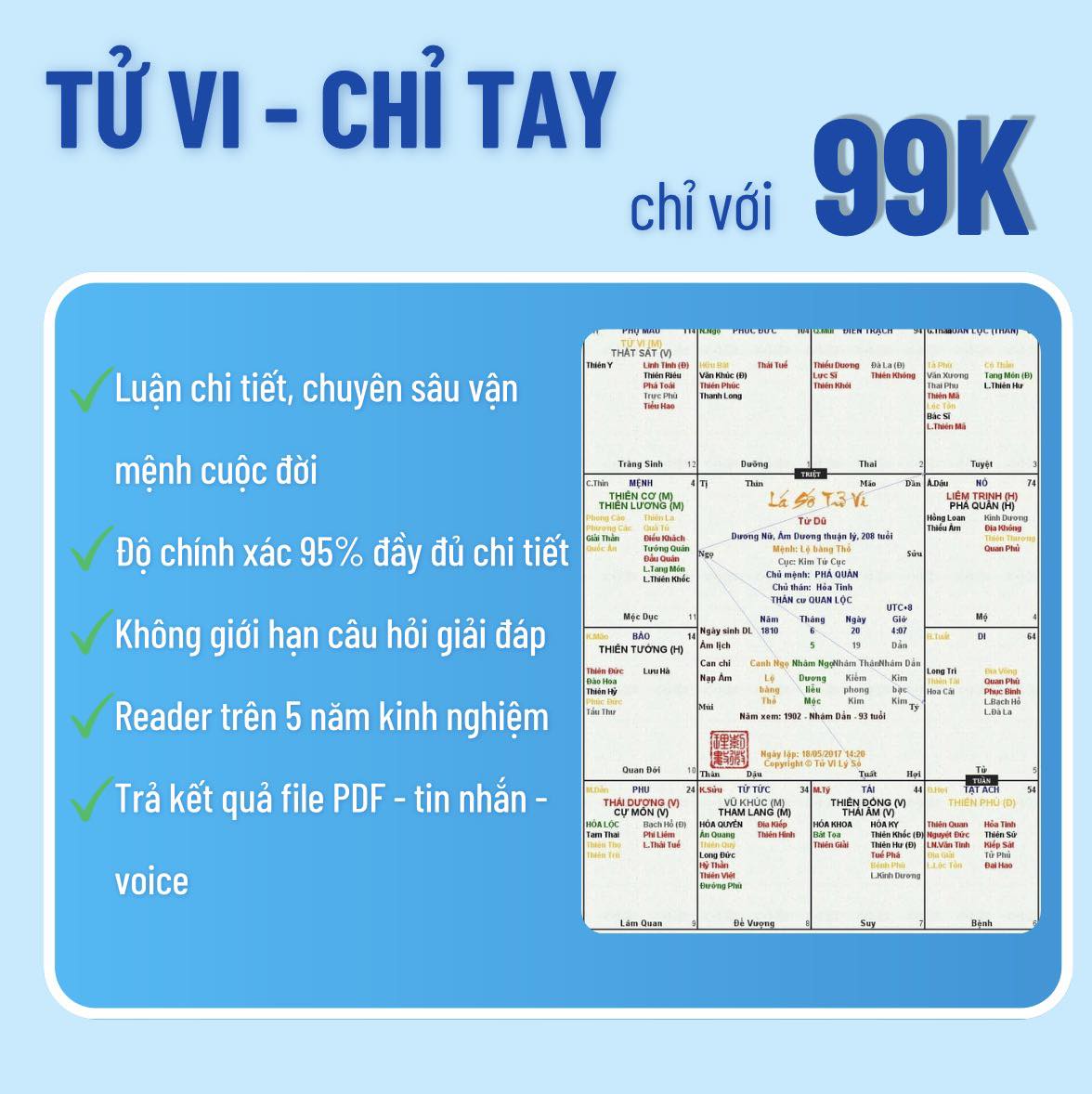Góc Tử vi - Chỉ tay Facebook ad: GIẢI MÃ VẬN MỆNH CUỘC ĐỜI BẠN, CHỈ…