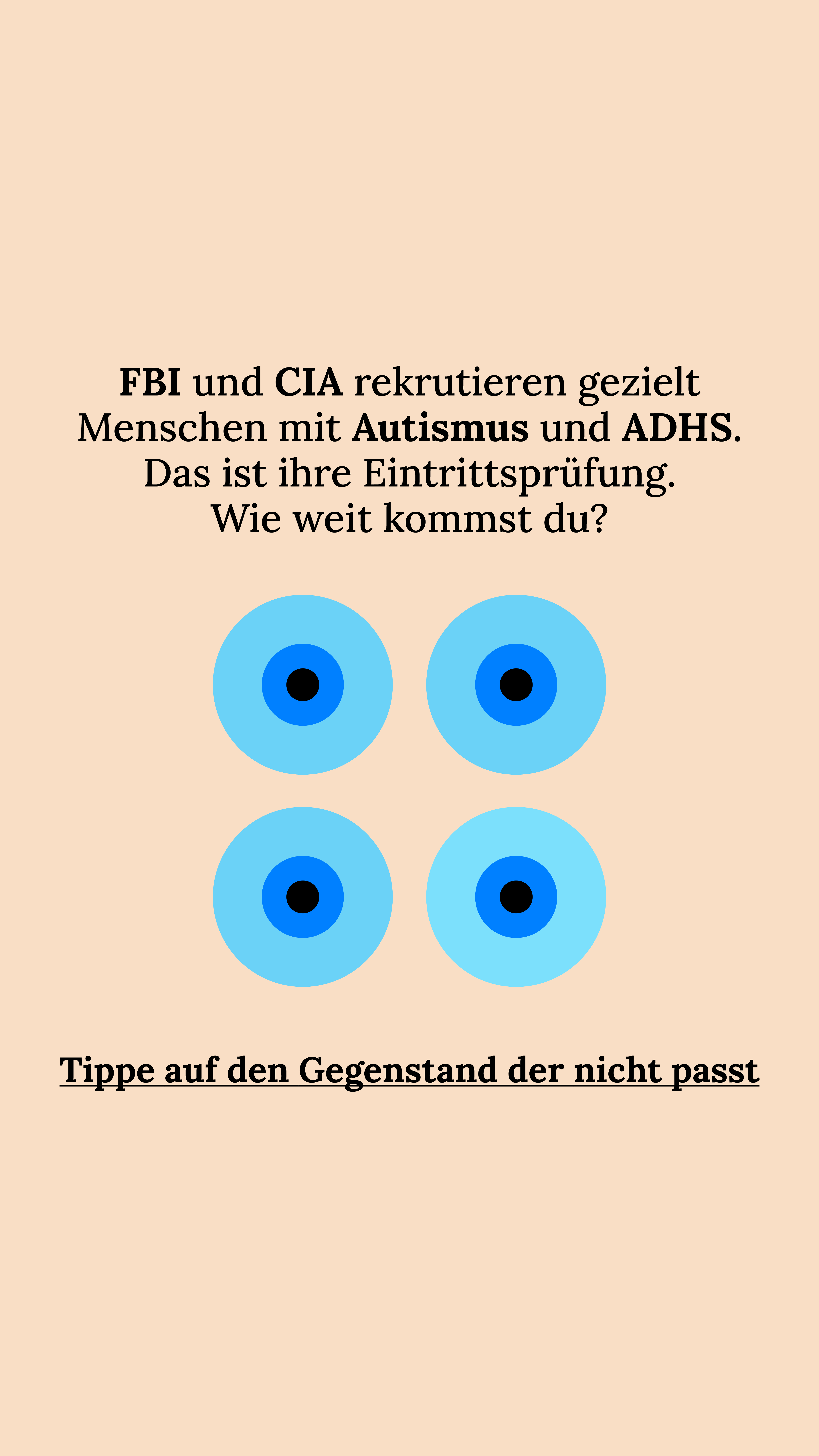 International Brain Test Facebook ad