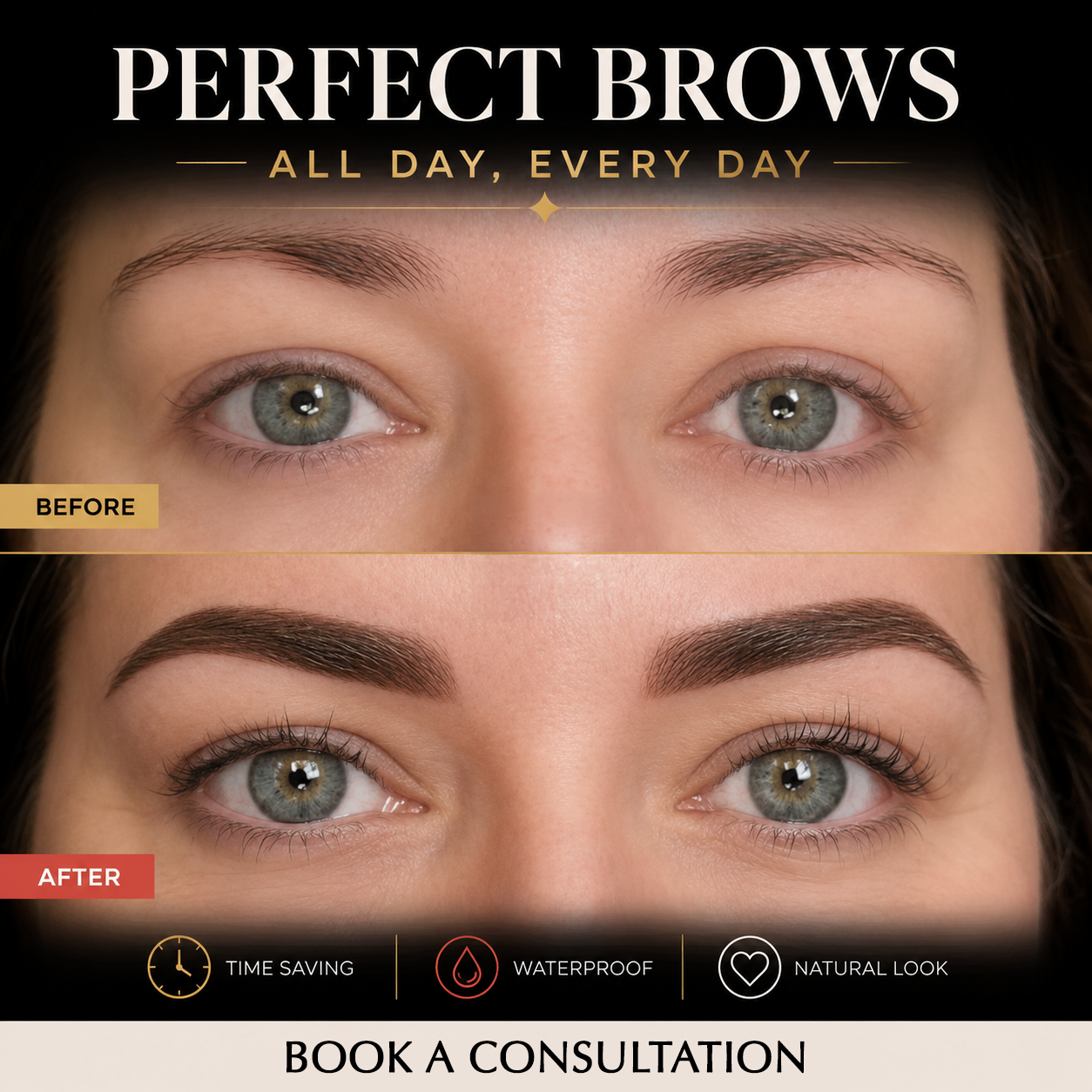 Wen Beauty Facebook ad: Tired of redrawing your brows every single day?