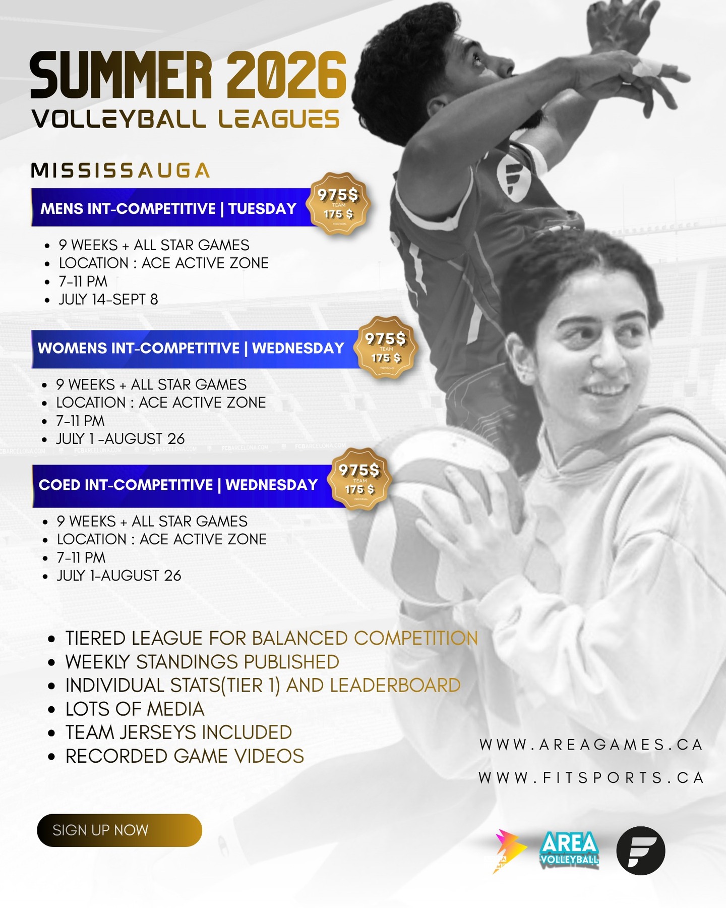 AREA Games Facebook ad: Mississauga volleyball just got more competitive.