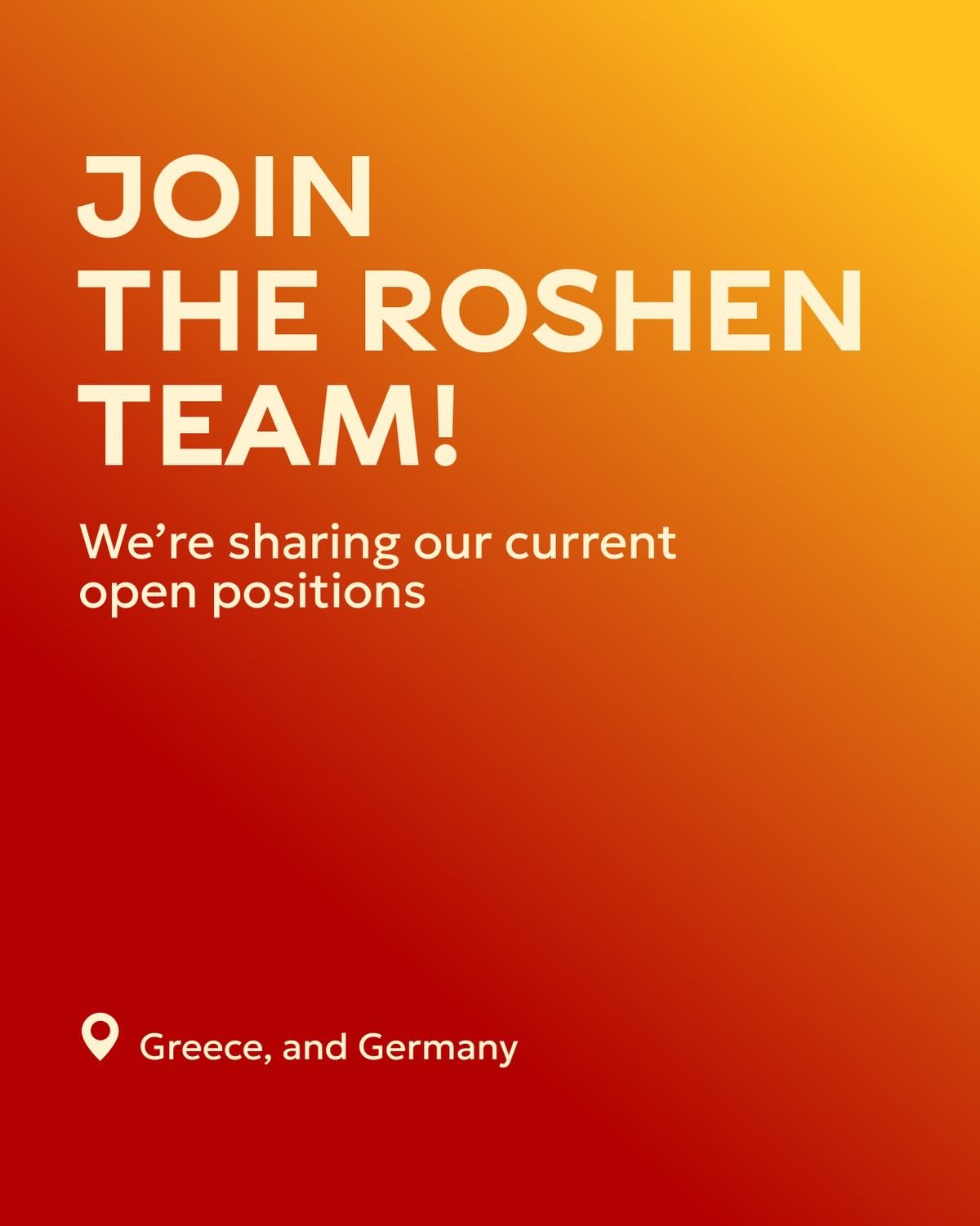 Roshen Confectionery Corporation Facebook ad: Your next career move could start with the…