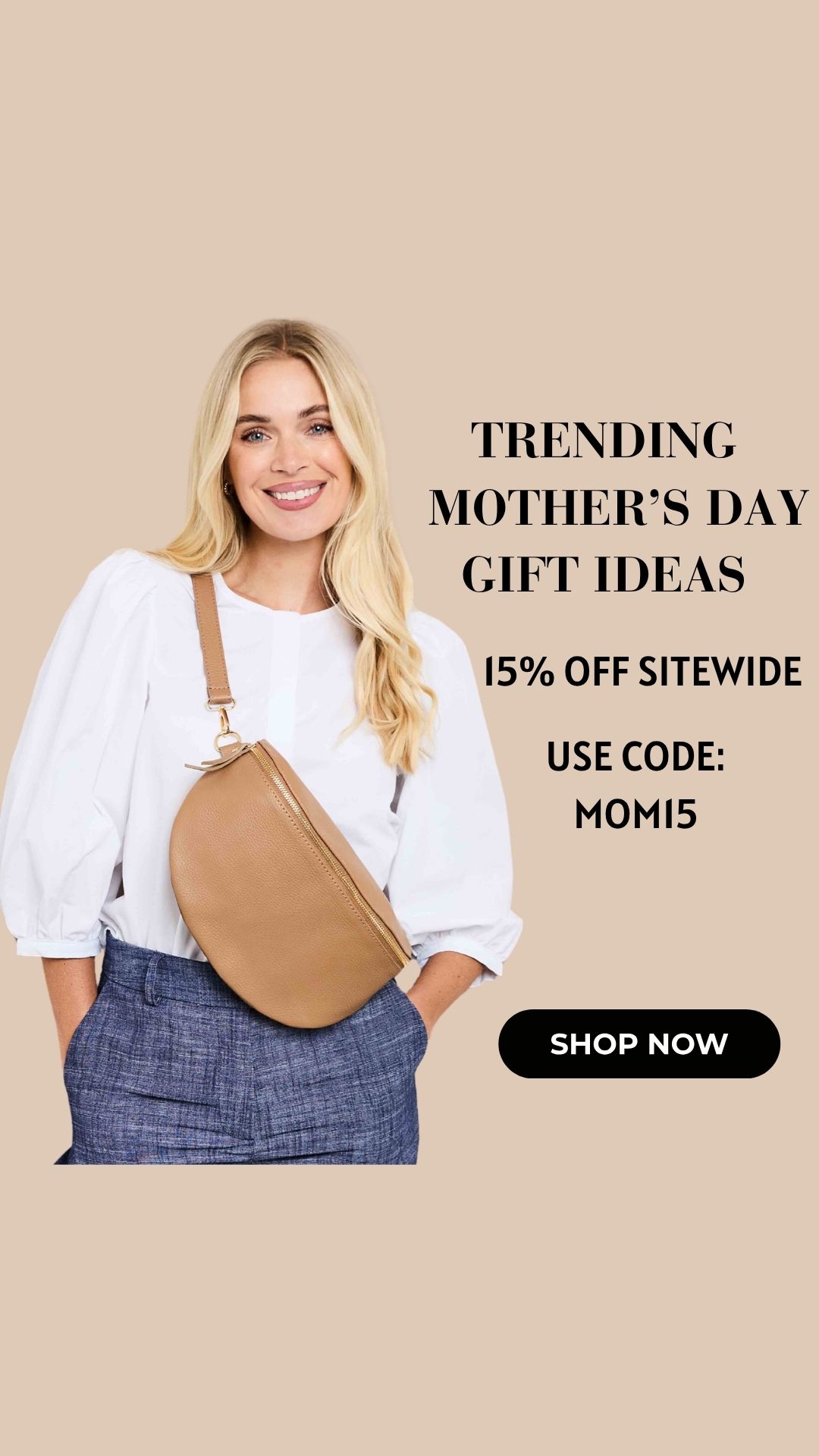 Elie Beaumont Facebook ad: Celebrate Mom with Timeless Style