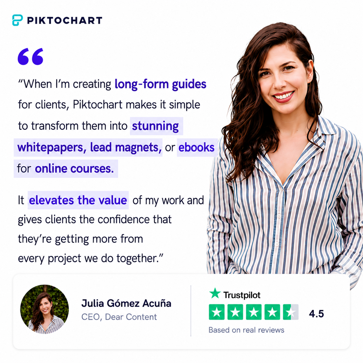 Piktochart Facebook ad