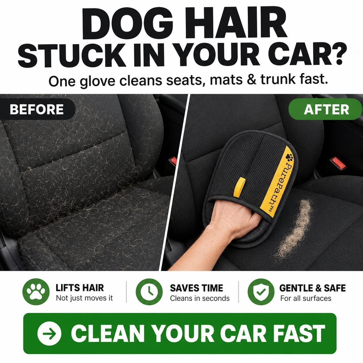 PurePath Facebook ad: Remove Pet Hair in 30 Seconds
