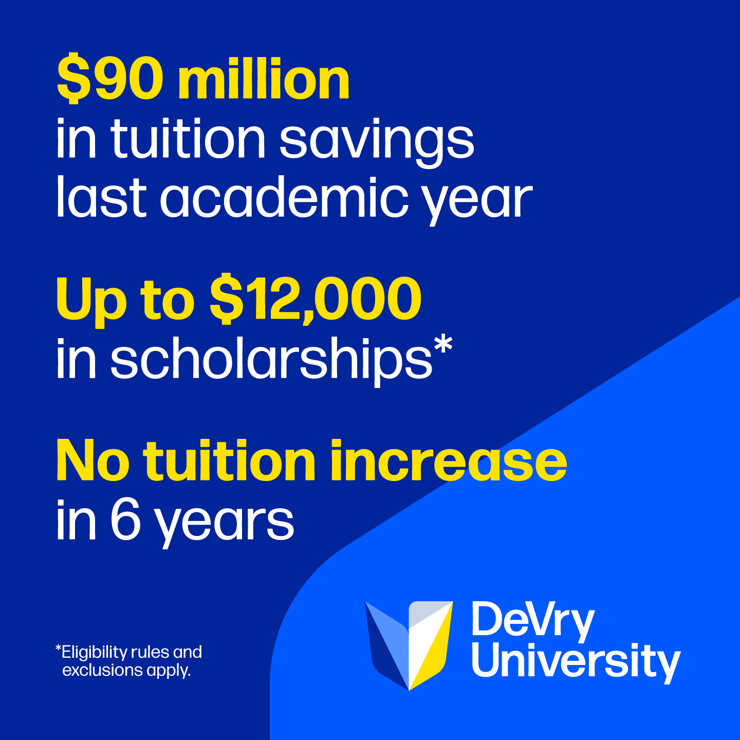 DeVry University Facebook ad: Your future is waiting