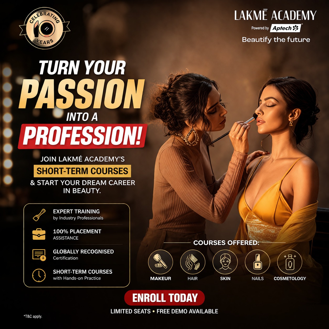Makeup Academy Satellite Facebook ad: Chat with us