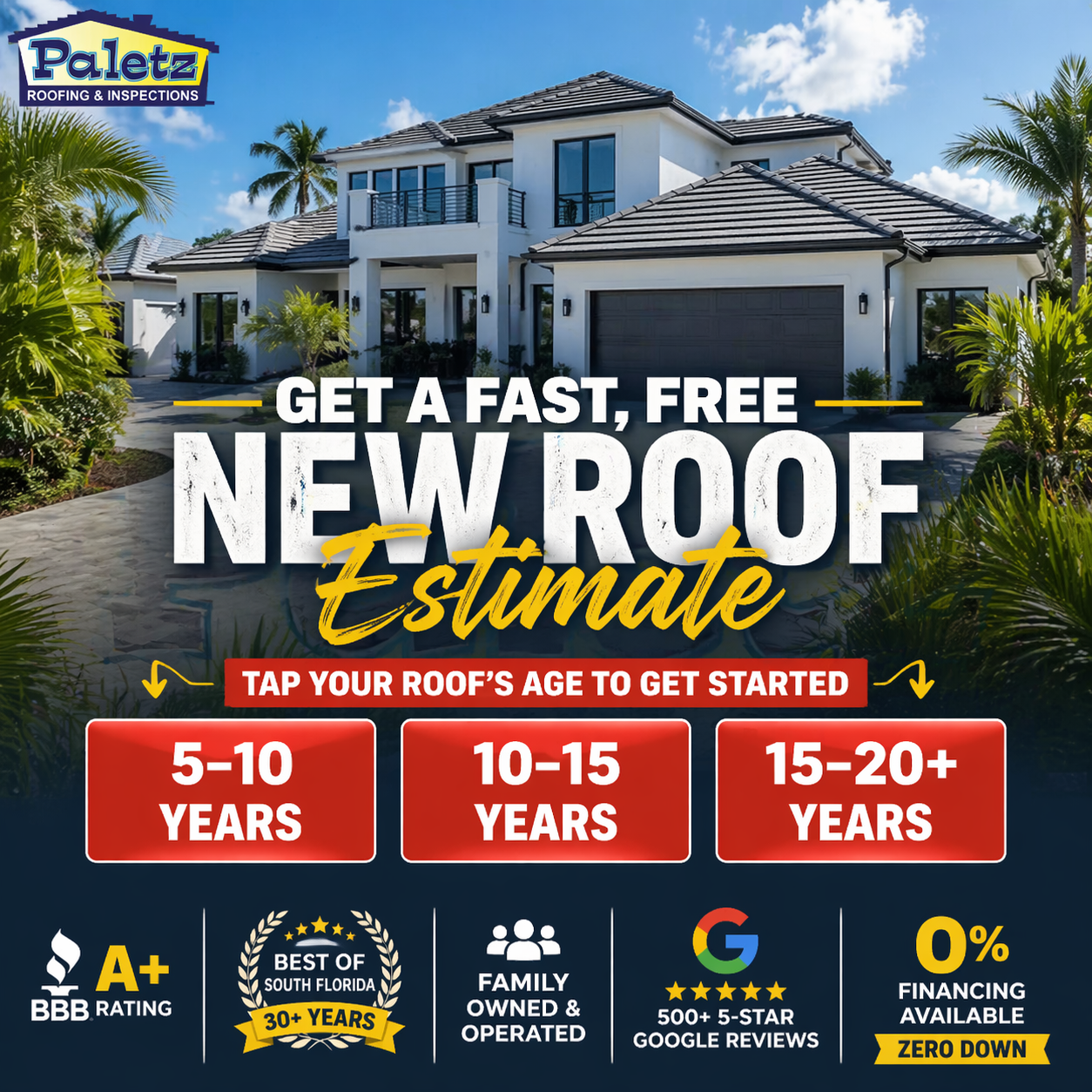 Paletz Roofing & Inspections Facebook ad