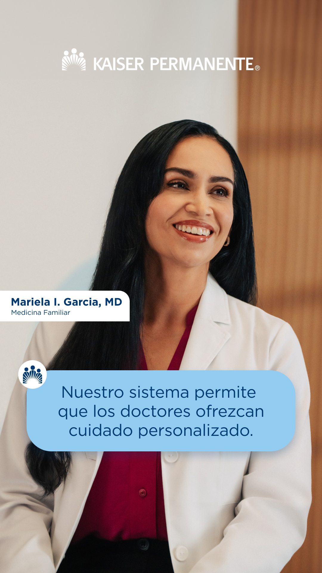 Kaiser Permanente Viva Bien Facebook ad: Salud y cobertura juntos