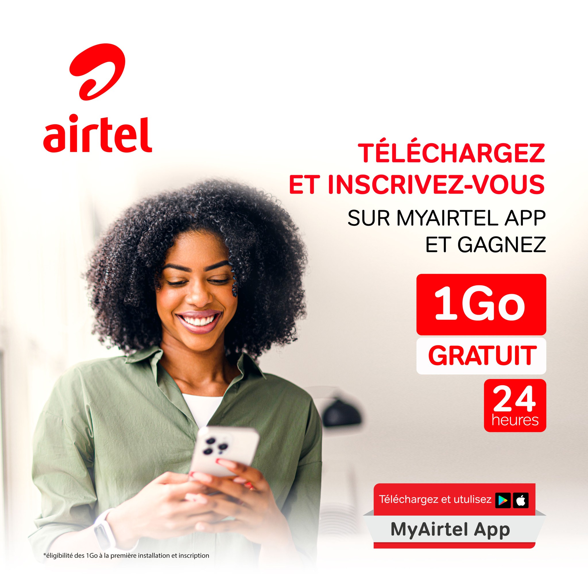 Airtel Niger Facebook ad: 1 Go GRATUIT, ça te dit?