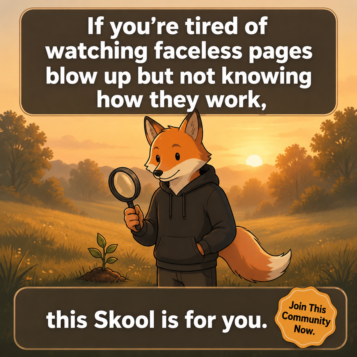 Skool Facebook ad