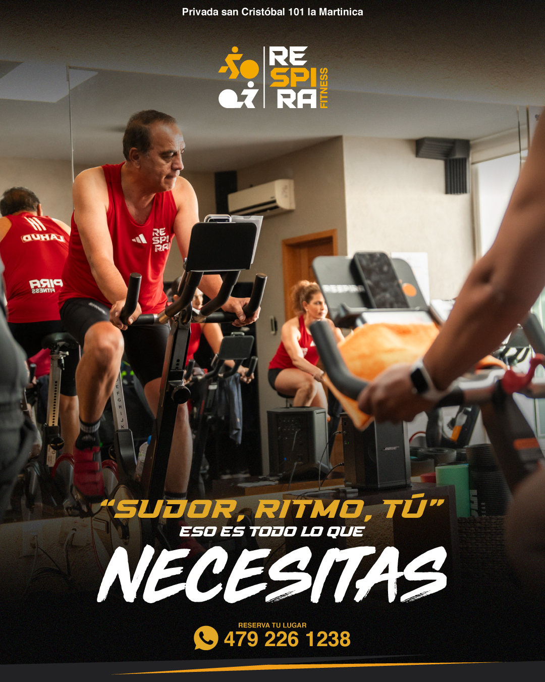 Respira Fitness Facebook ad: TU PRIMERA CLASE PUEDE CAMBIAR TU RITMO.