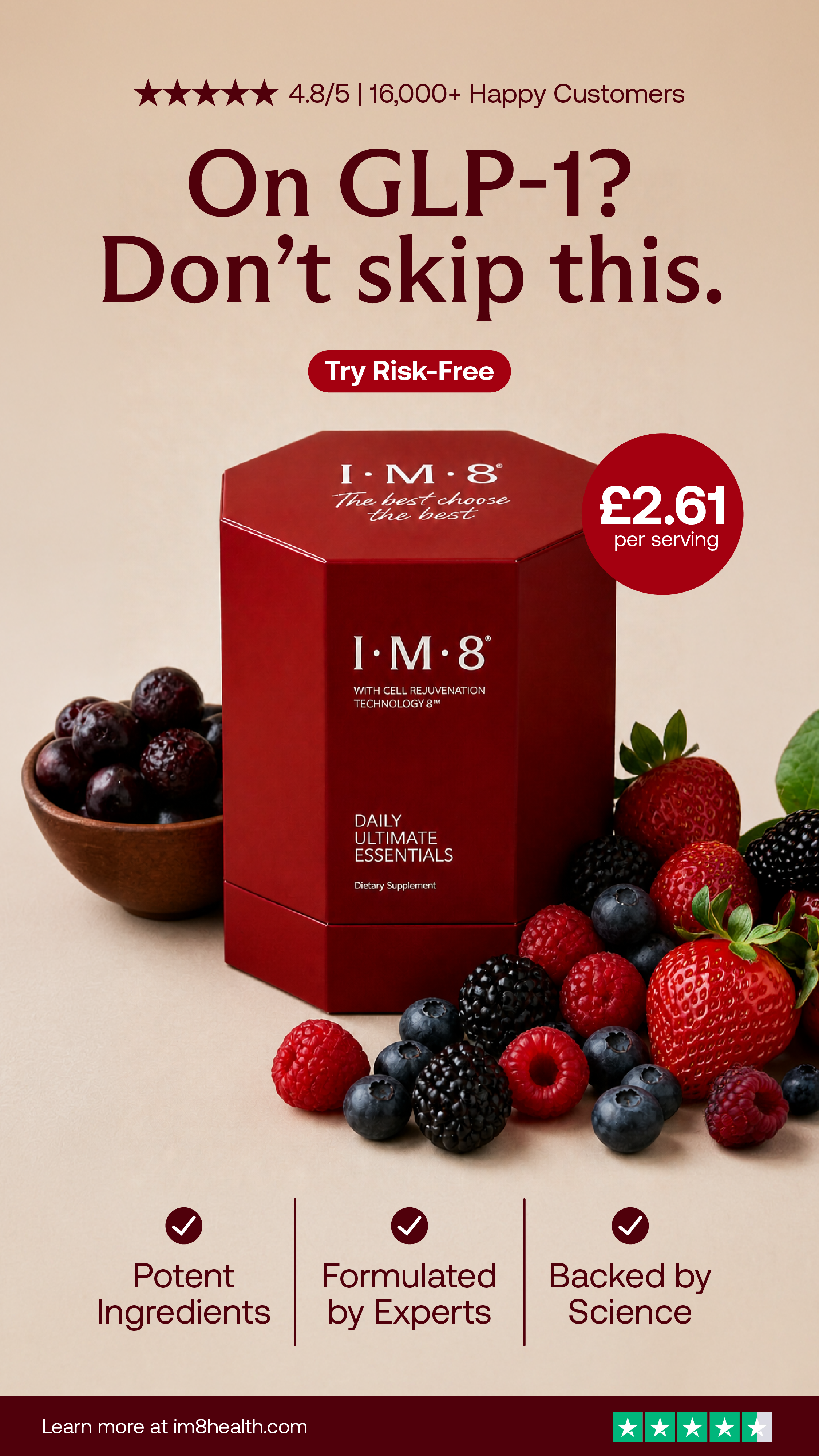 IM8 Health Facebook ad