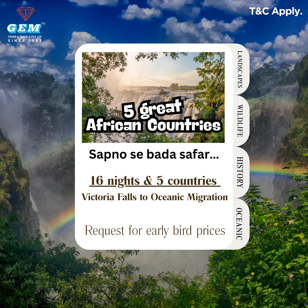 Gem Tours and Travels Facebook ad: Ready to swap the usual holiday for something…