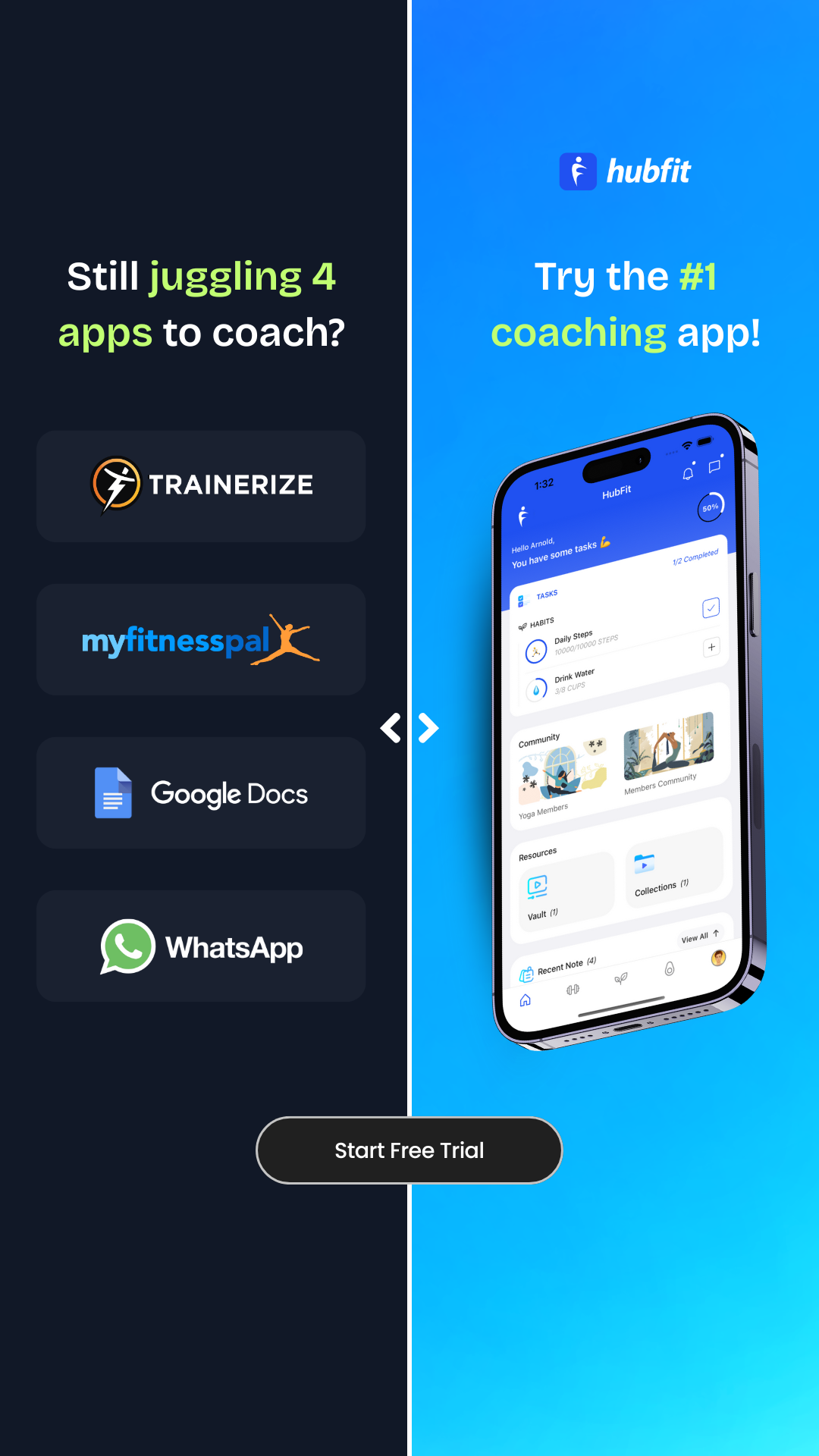 HubFit Facebook ad