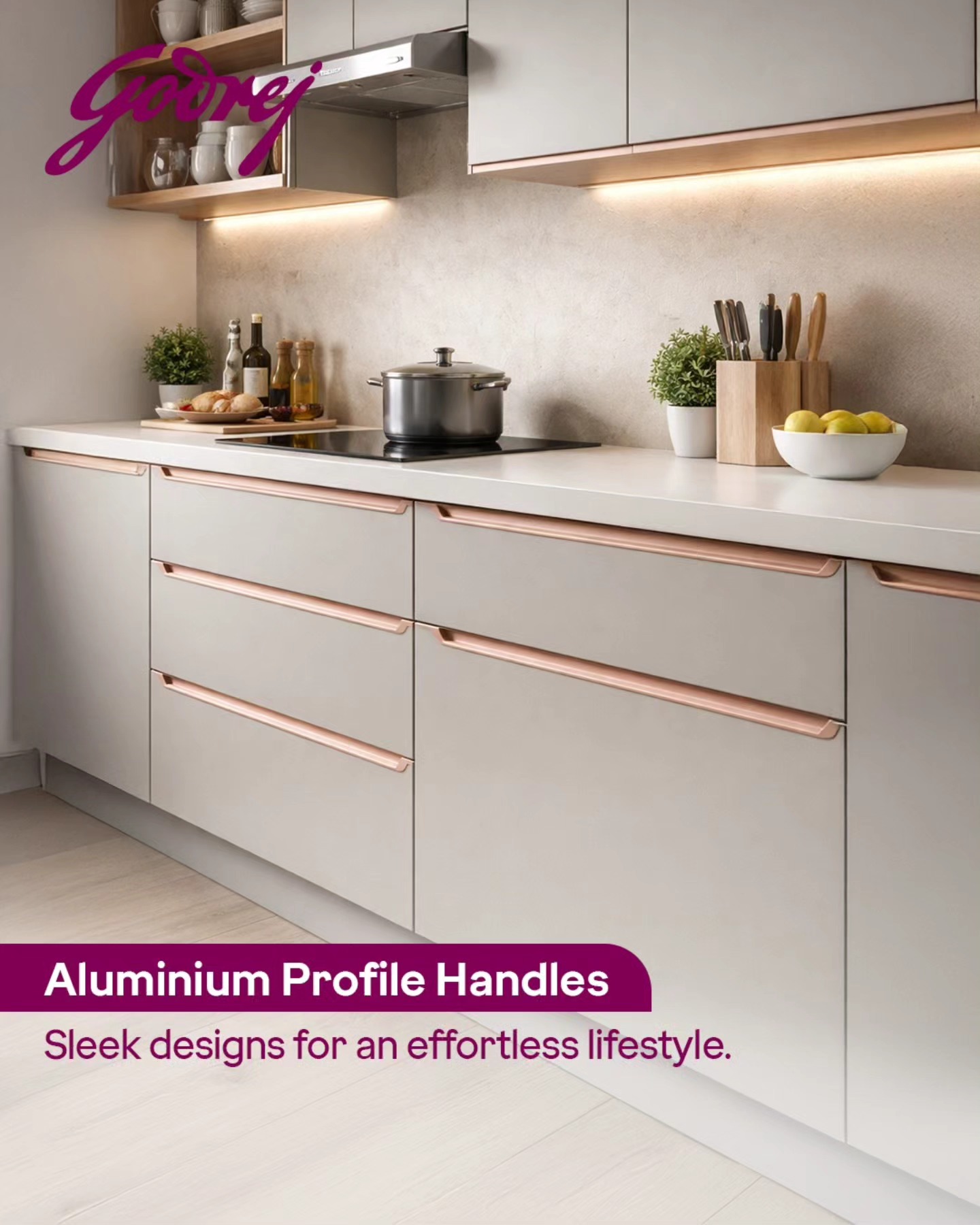 Godrej Architectural Solutions Facebook ad: Refine your kitchen’s silhouette with Godrej Aluminum…