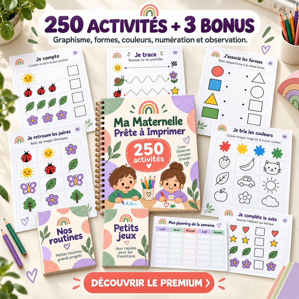 Natallia Prado Facebook ad: Ma Maternelle Prête à Imprimer, activités à imprimer