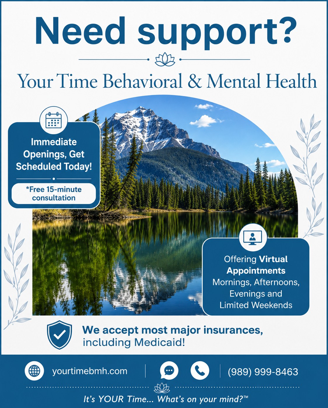 Your Time Behavioral & Mental Health Facebook ad: Online Therapy | Your Time Behavioral &Amp; Mental Health…