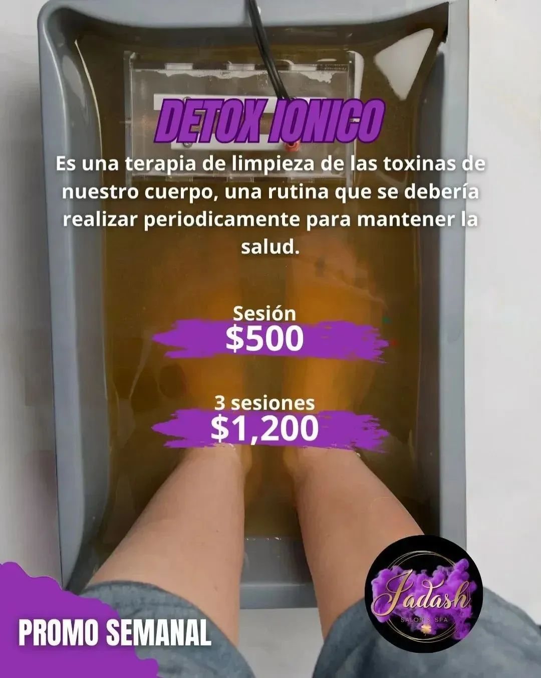 Jadash Spa. Colima, Cd Guzmán y Manzanillo Facebook ad: Terapia de Desintoxicador Iónico!