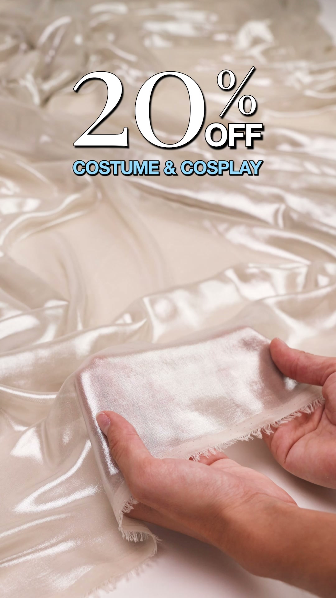 Mood Designer Fabrics Facebook ad: Costuming & Cosplay Fabrics