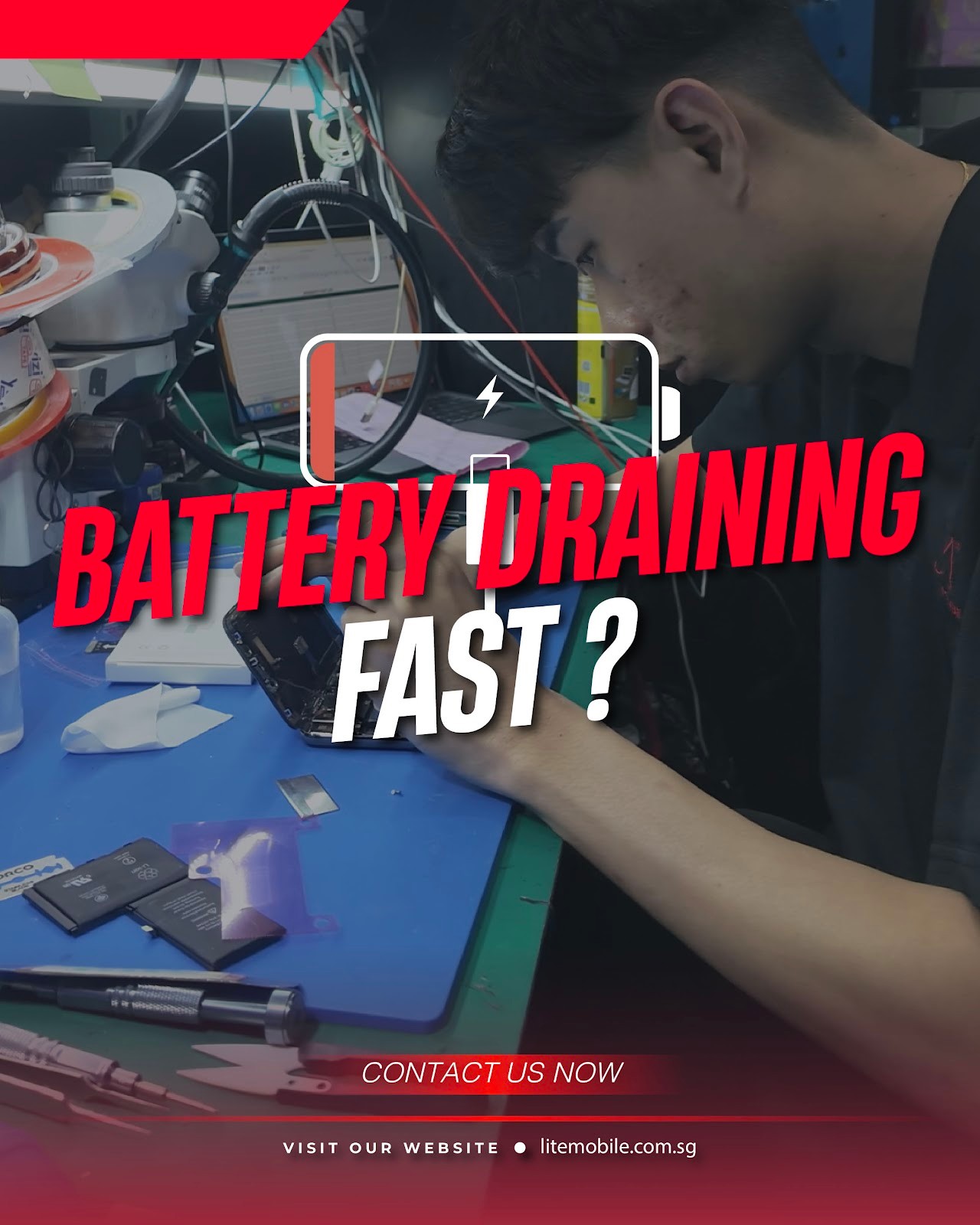 Lite Mobile Facebook ad: Battery draining faster than your patience?