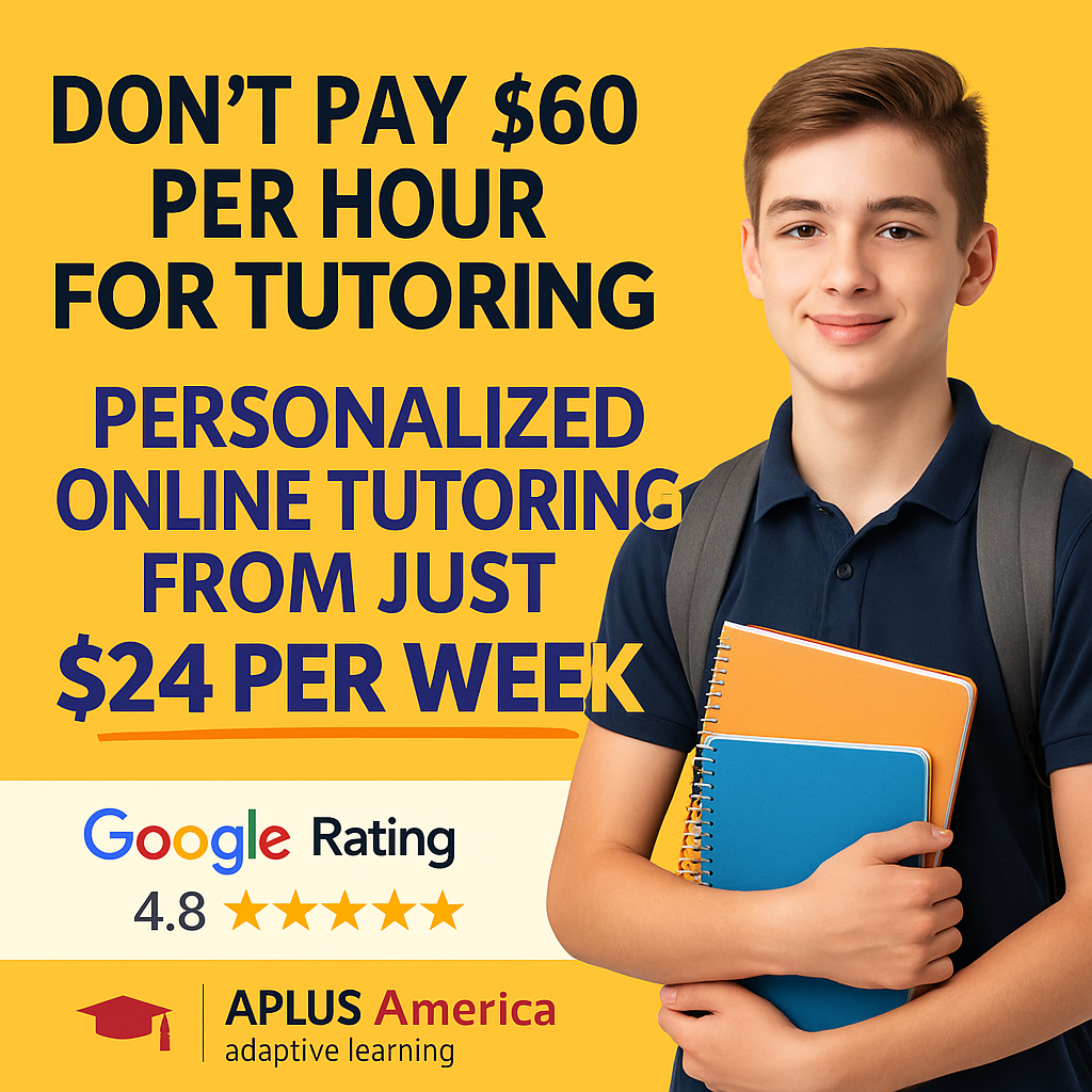 APLUS America - Math and English Facebook ad
