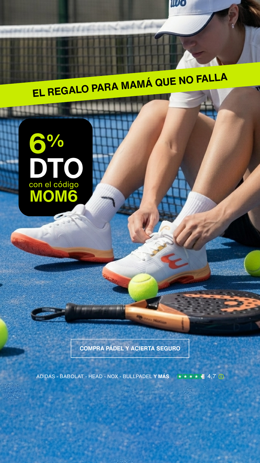 Padel Kiwi Facebook ad from Apr 23, 2026