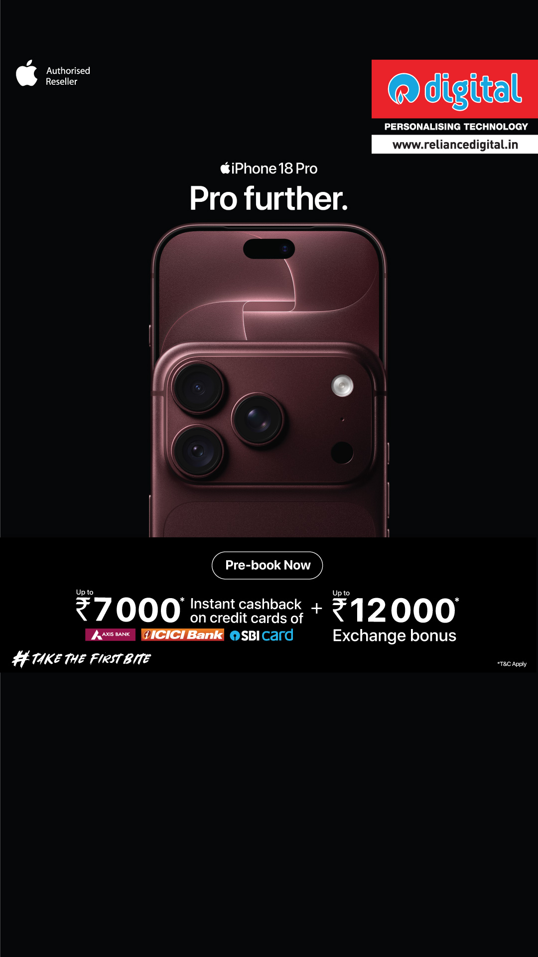 Reliance Digital Facebook ad: The ultimate Pro iPhone.