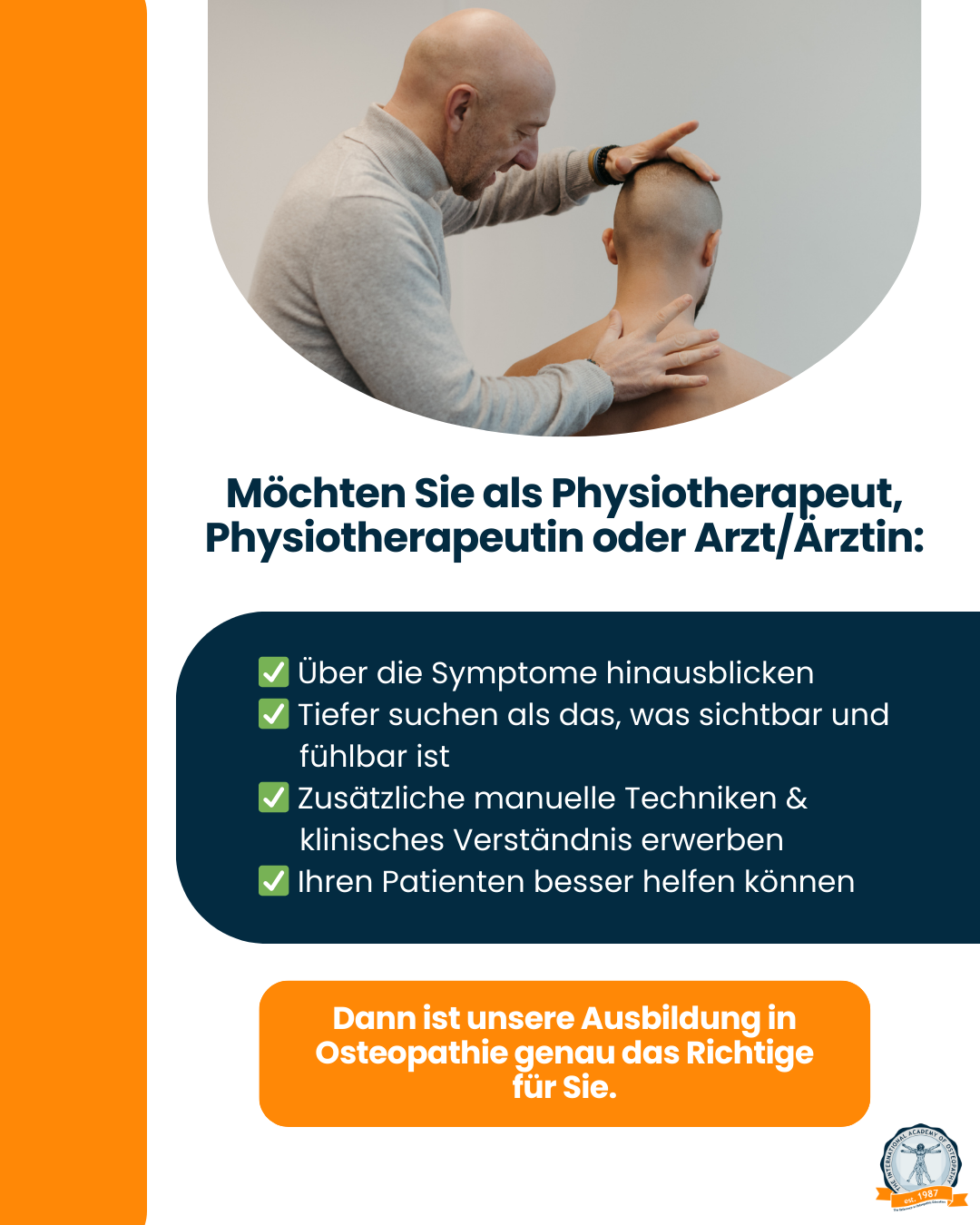 The International Academy of Osteopathy Facebook ad