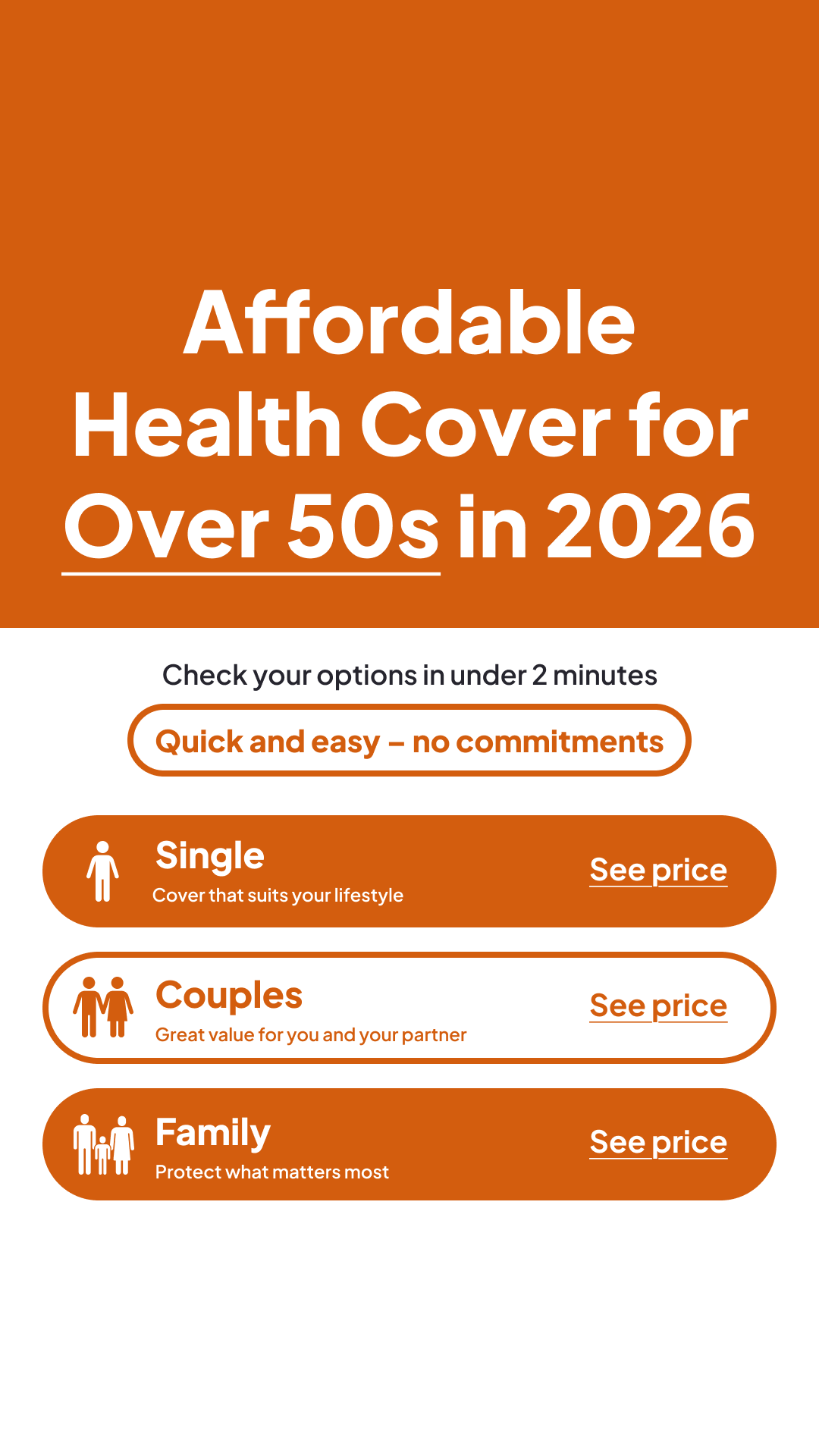 Health Insurance Comparison Facebook ad