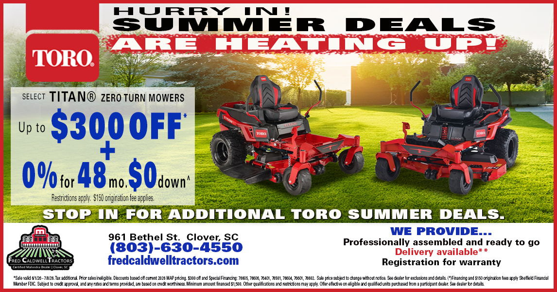 Fred Caldwell Tractors Facebook ad from Jun 2, 2026