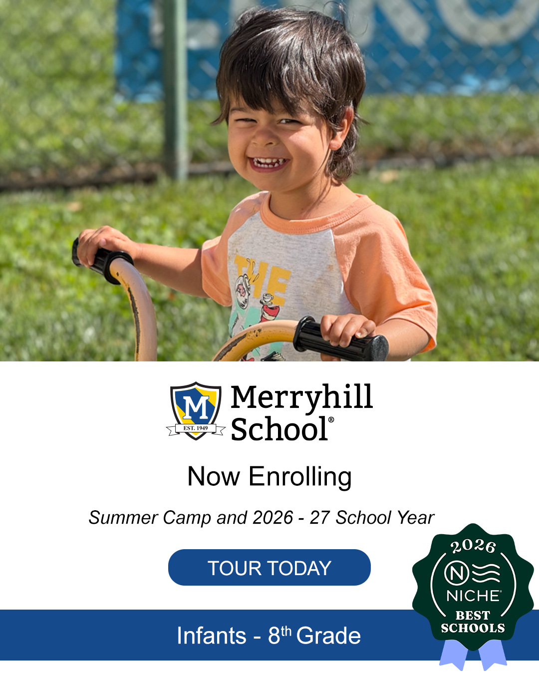 Merryhill School Facebook ad from Jun 22, 2026