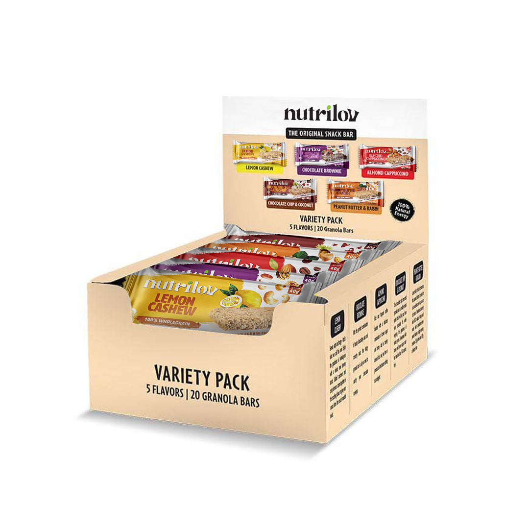 Nutrilov Facebook ad: Our bars & cereals are packed with nutrient-dense…