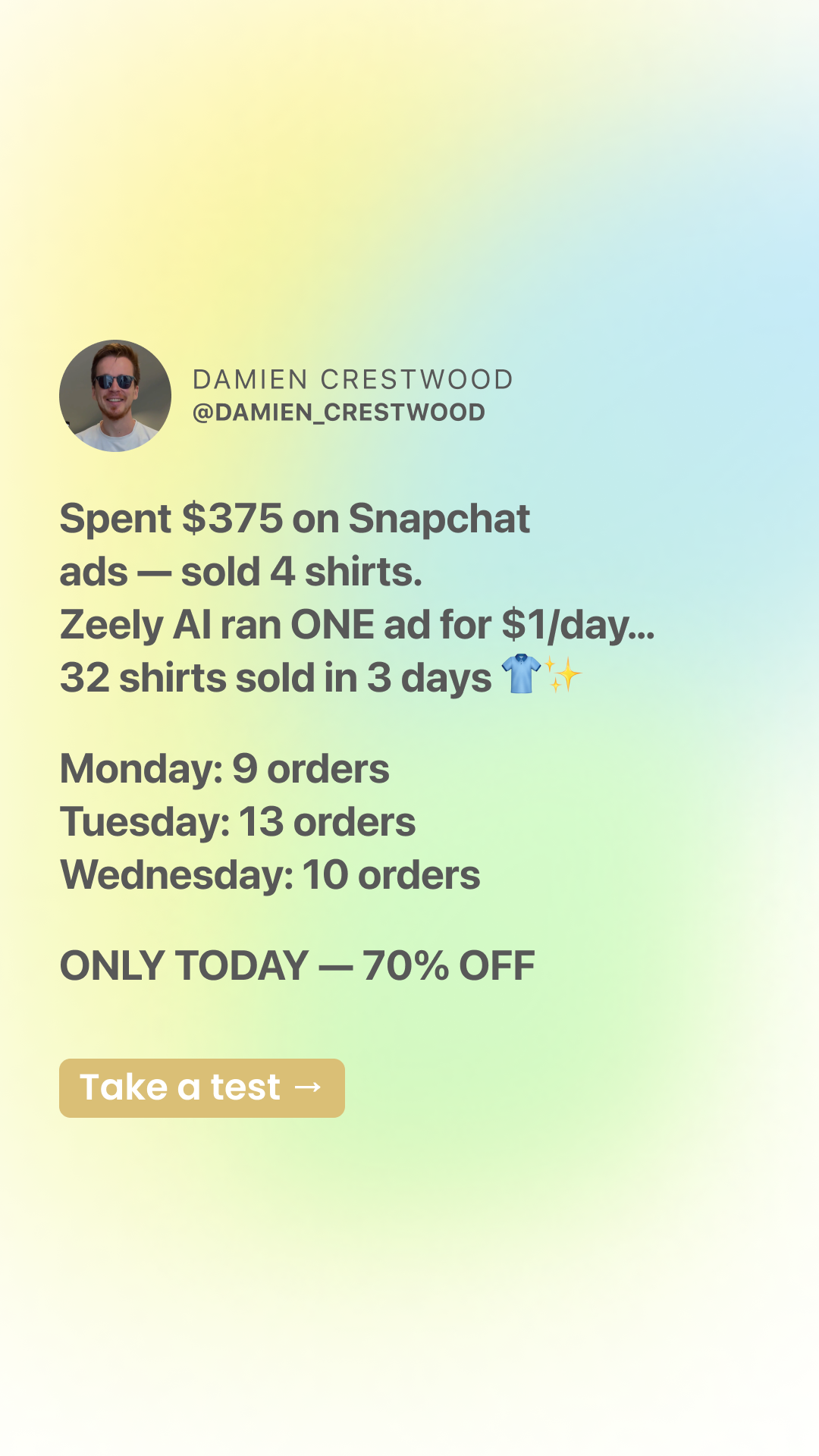 Zeely Facebook ad