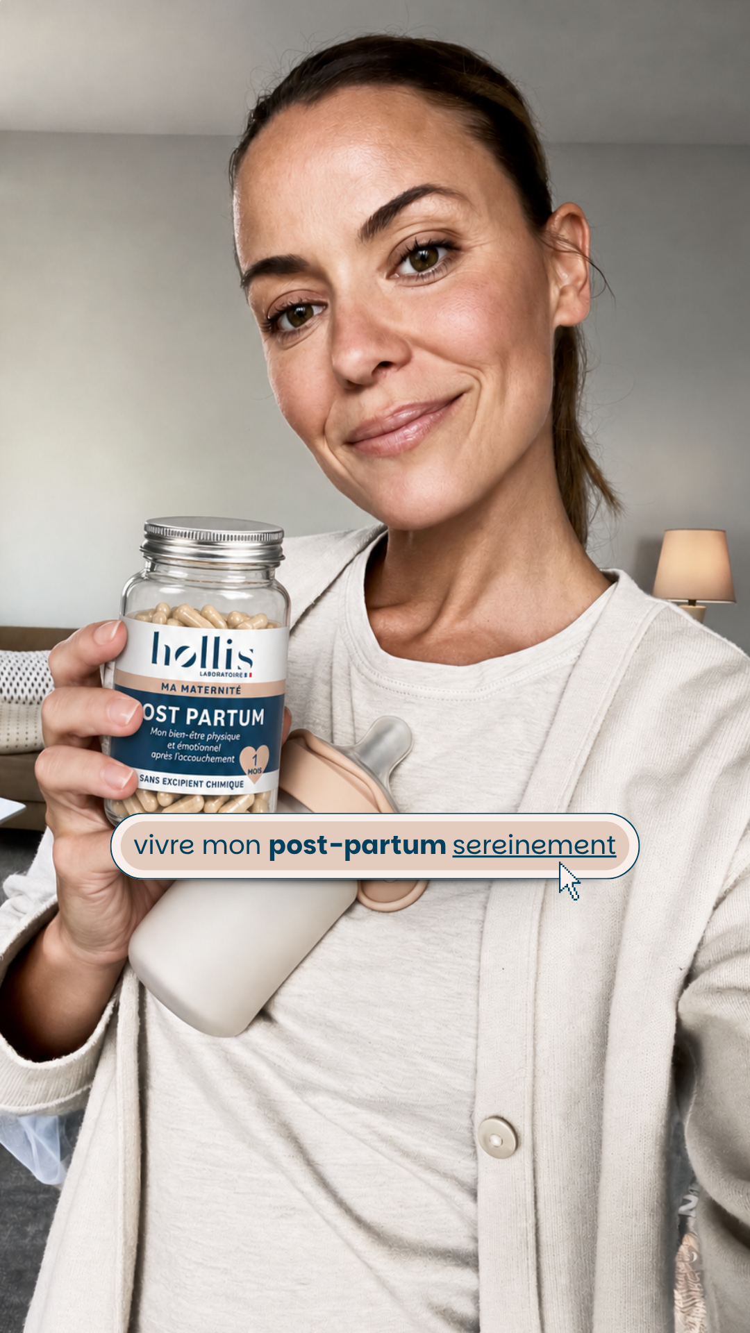 Laboratoire Hollis Facebook ad: Un post-partum serein