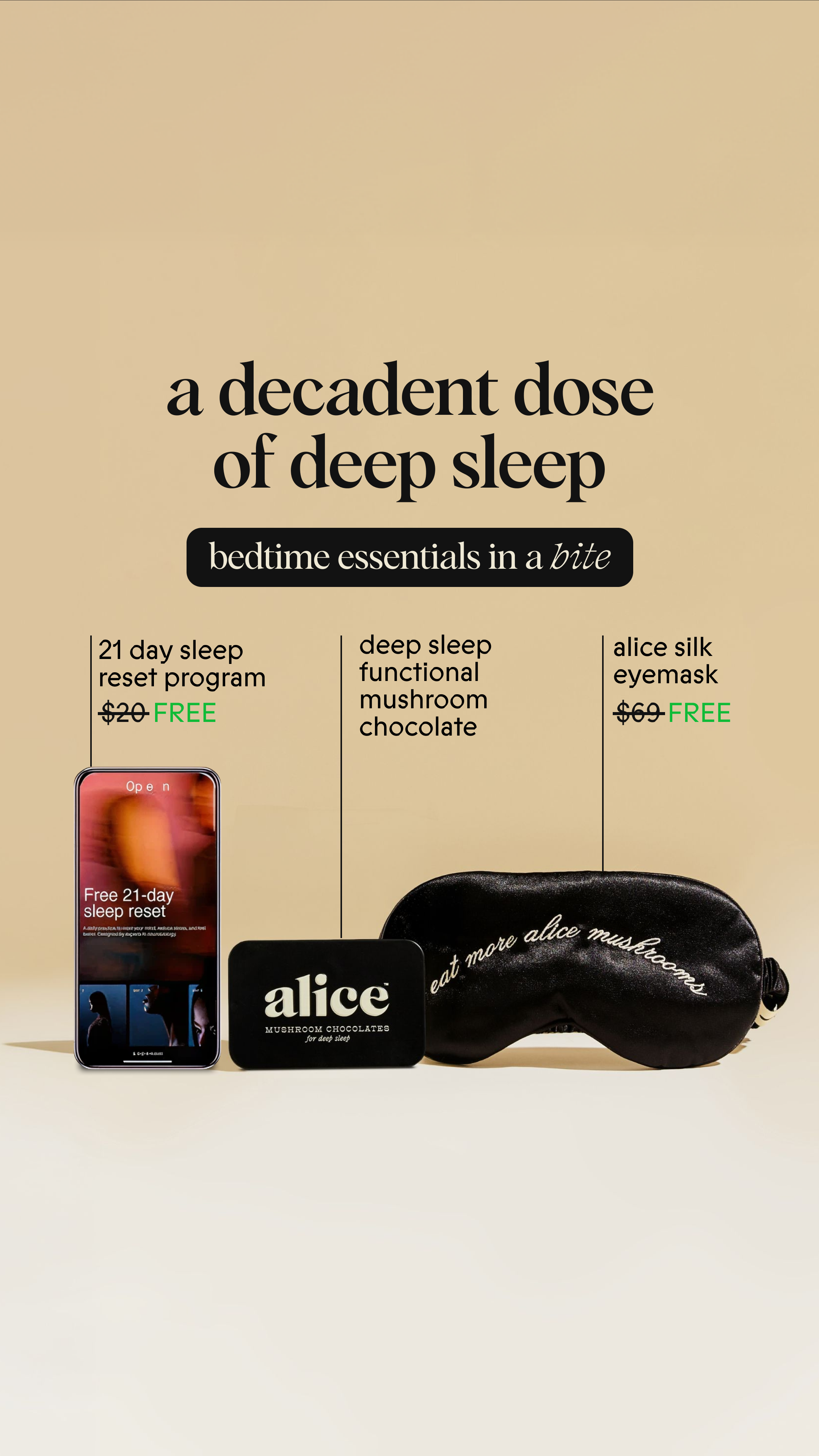 Alice Mushrooms Facebook ad