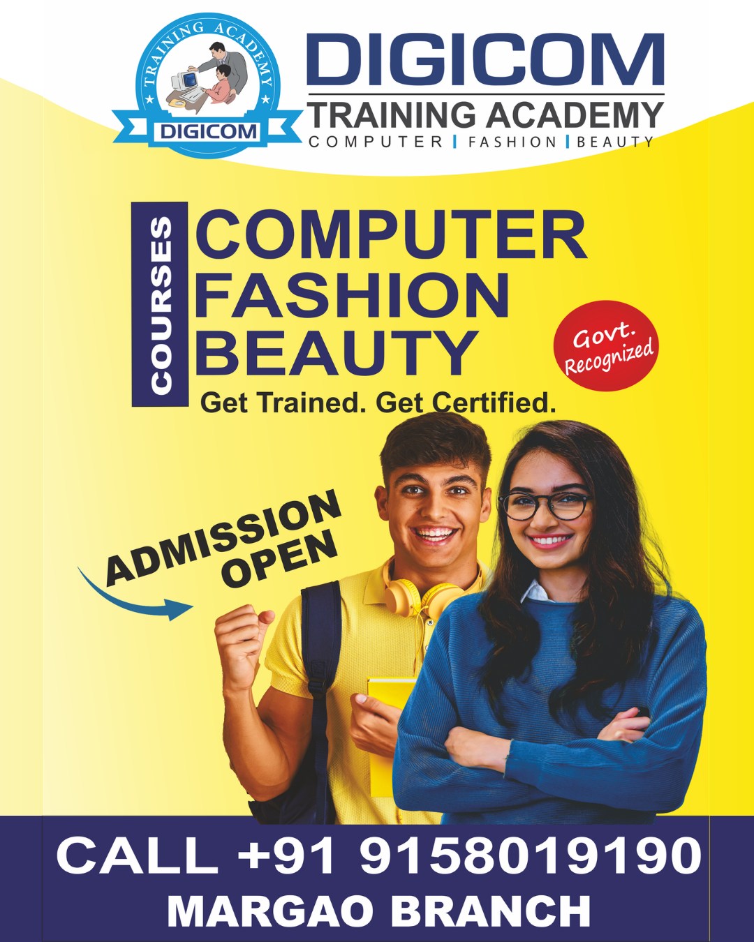 Digicom Training Academy Facebook ad: Ready to build your dream career?