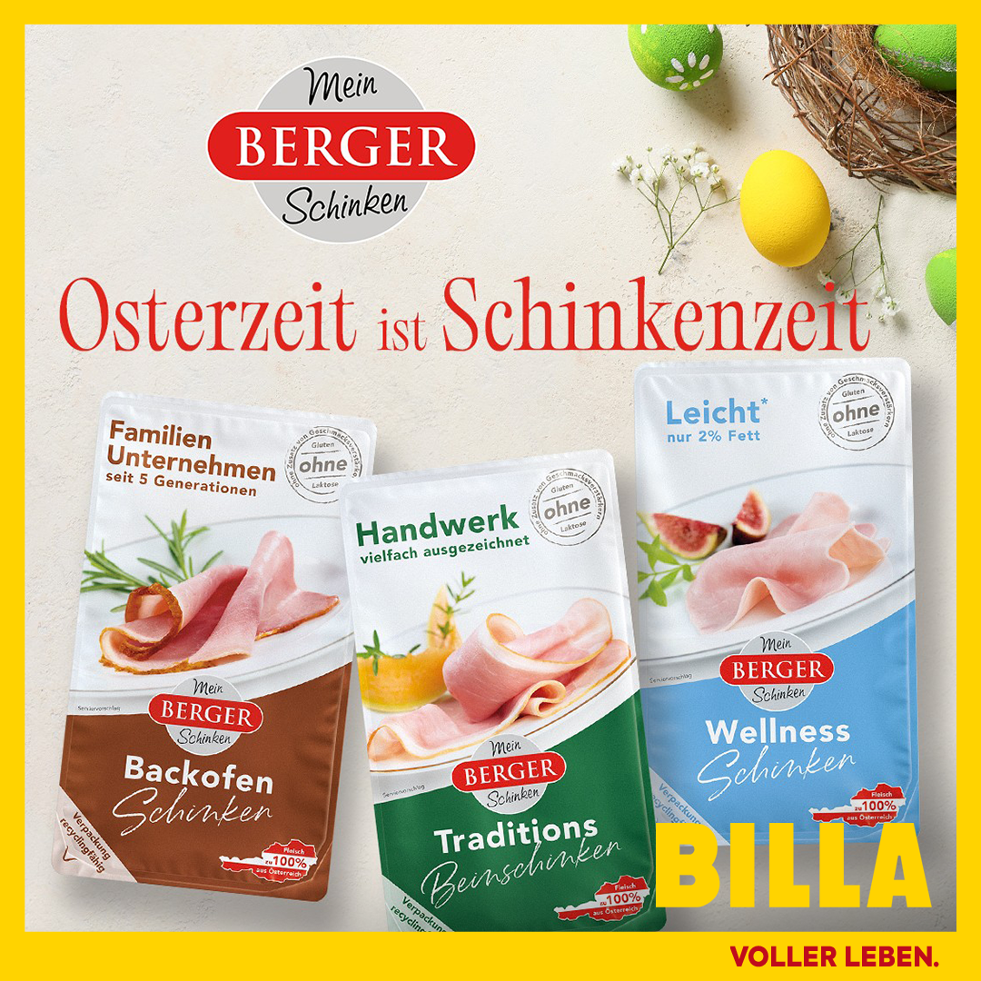 BILLA Facebook ad: Berger-Schinken