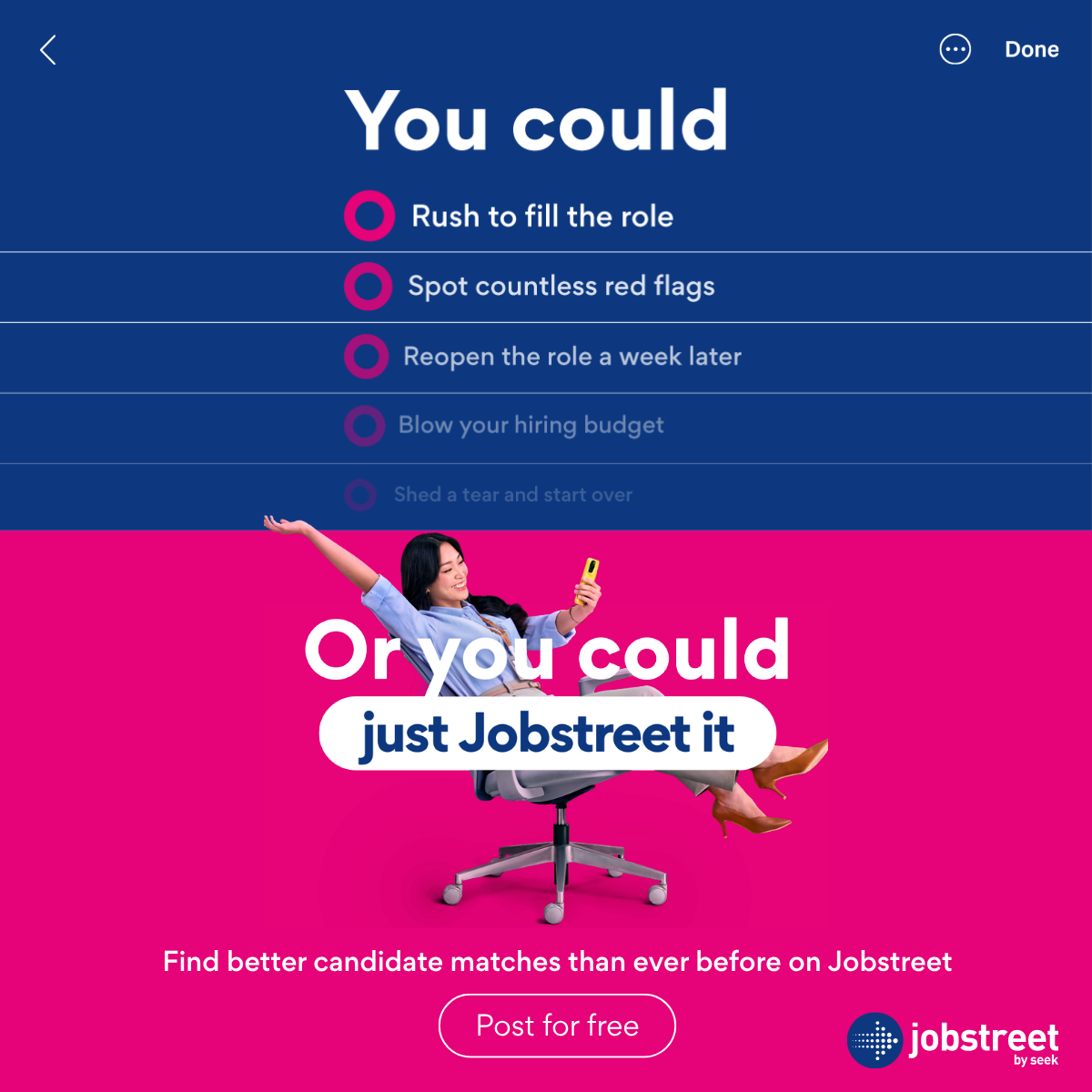Jobstreet Philippines Facebook ad from Jul 9, 2026
