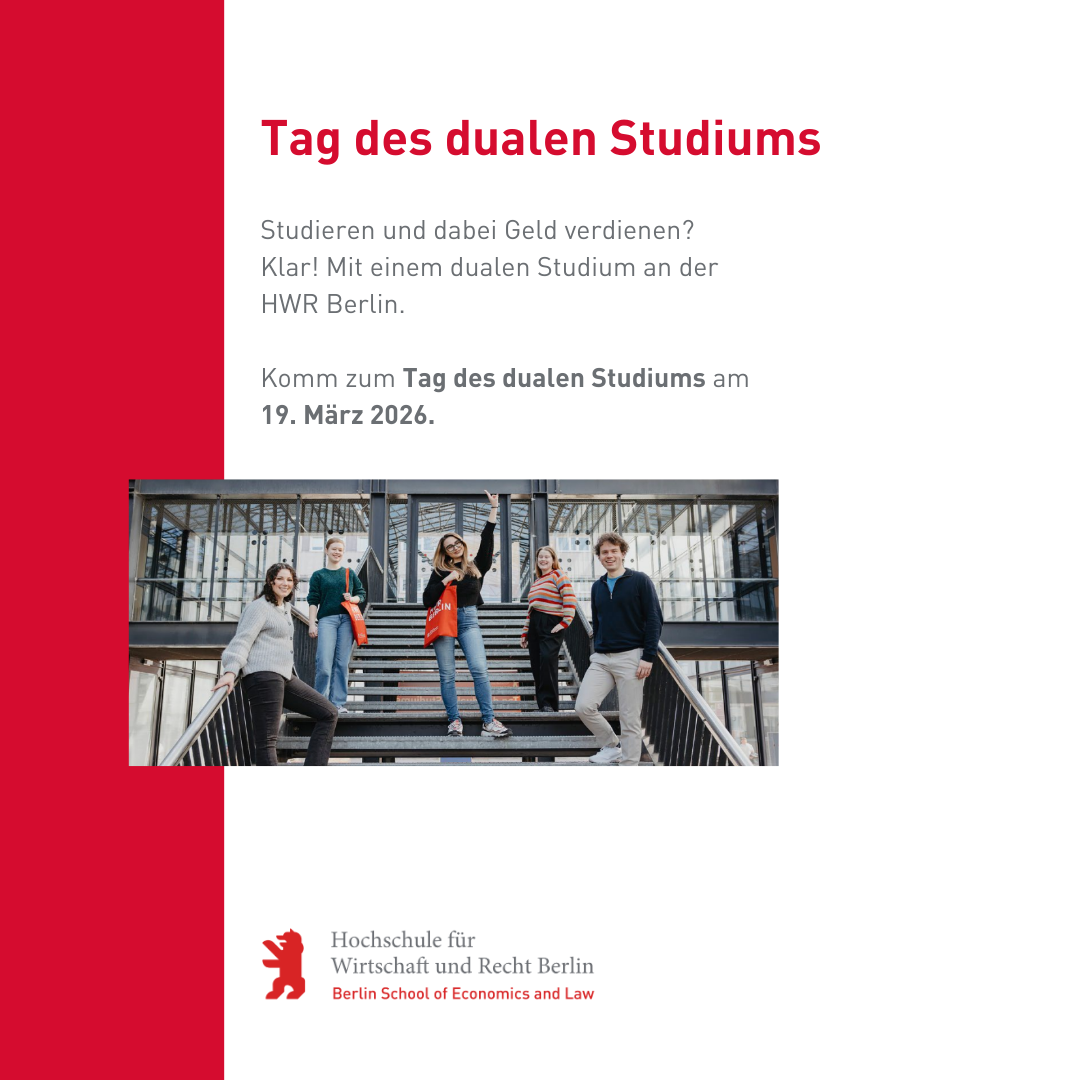 Hochschule für Wirtschaft und Recht Berlin - HWR Berlin Facebook ad: Tag des dualen Studiums an der HWR Berlin