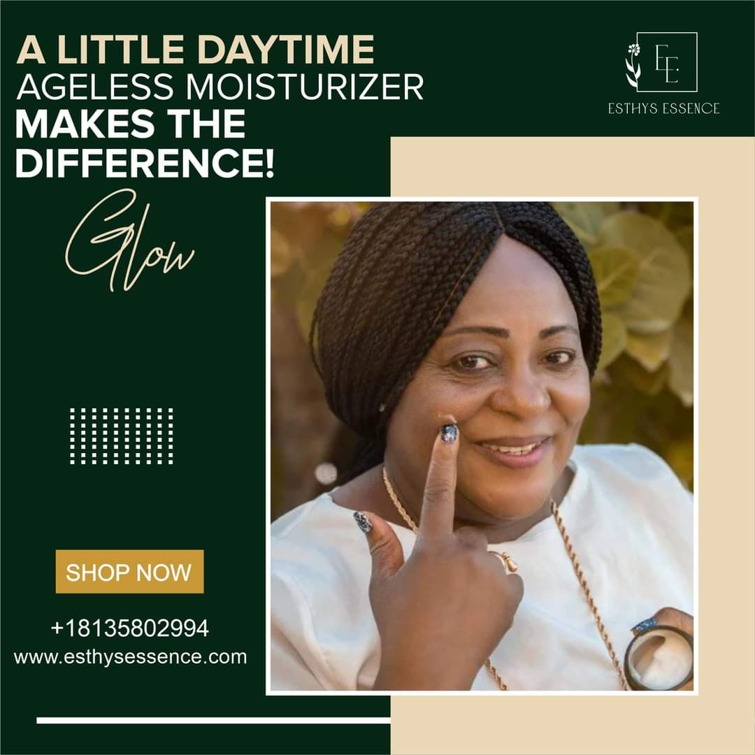 Esther Audu Facebook ad: Esthys Essence Organic Skincare Formulation!