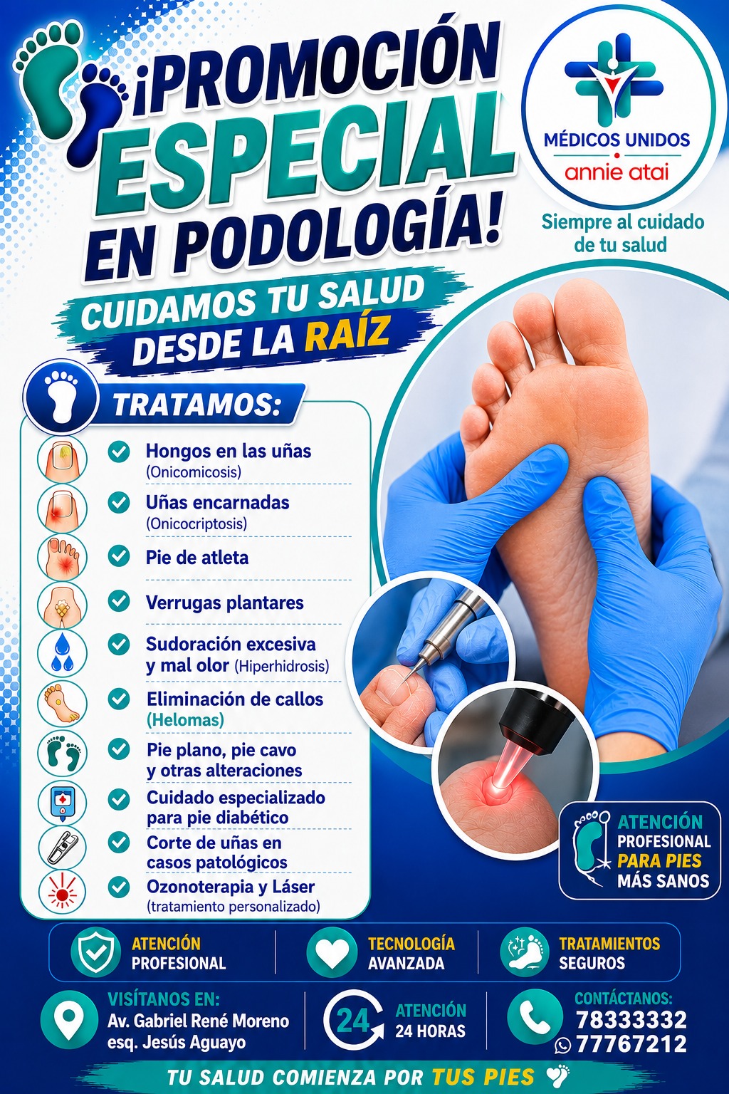 Annie Atai Especialistas en Salud Facebook ad: ¡TUS PIES MERECEN EL MEJOR CUIDADO!