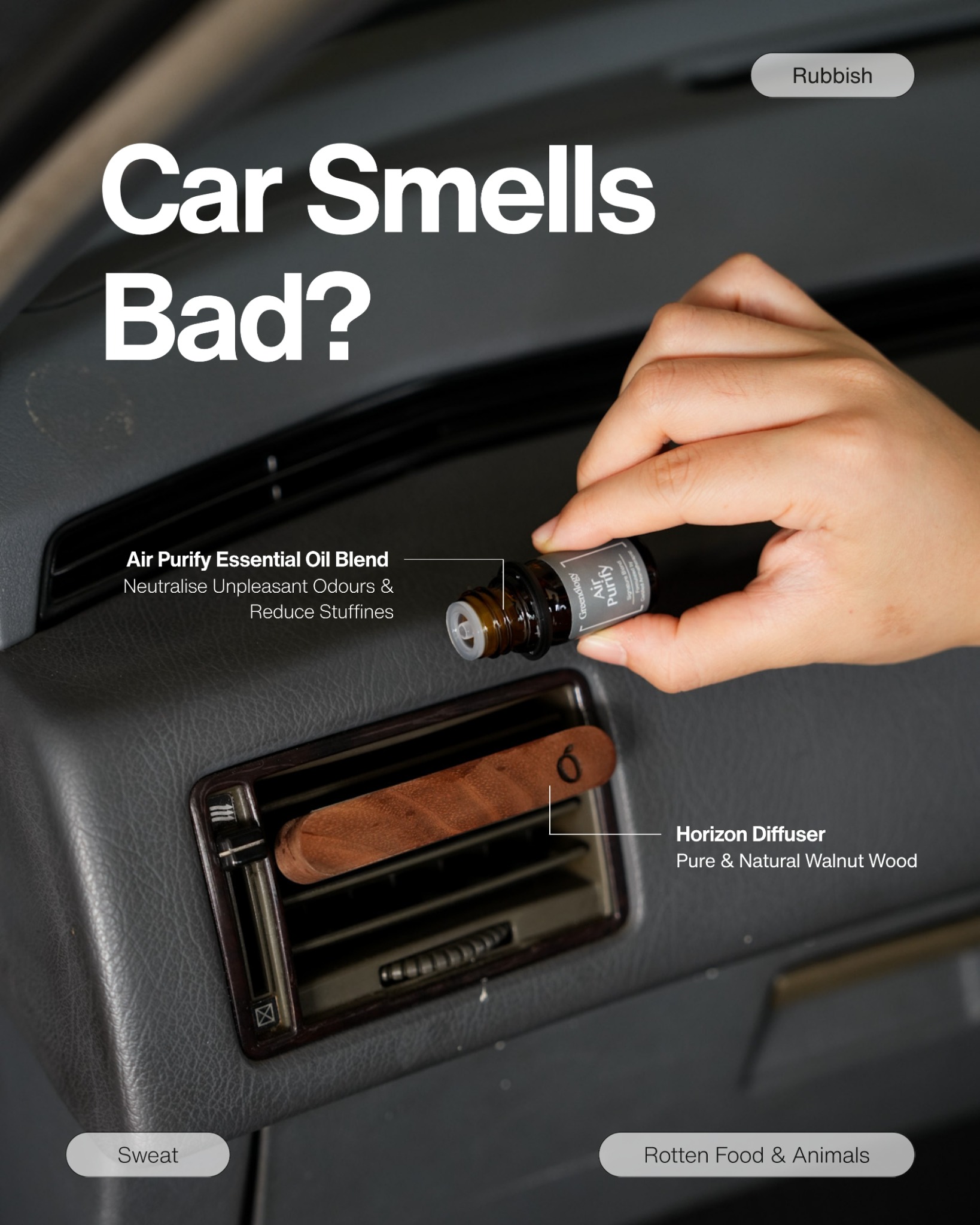 Greenology Malaysia Facebook ad: Does your car feel stuffy after a long…