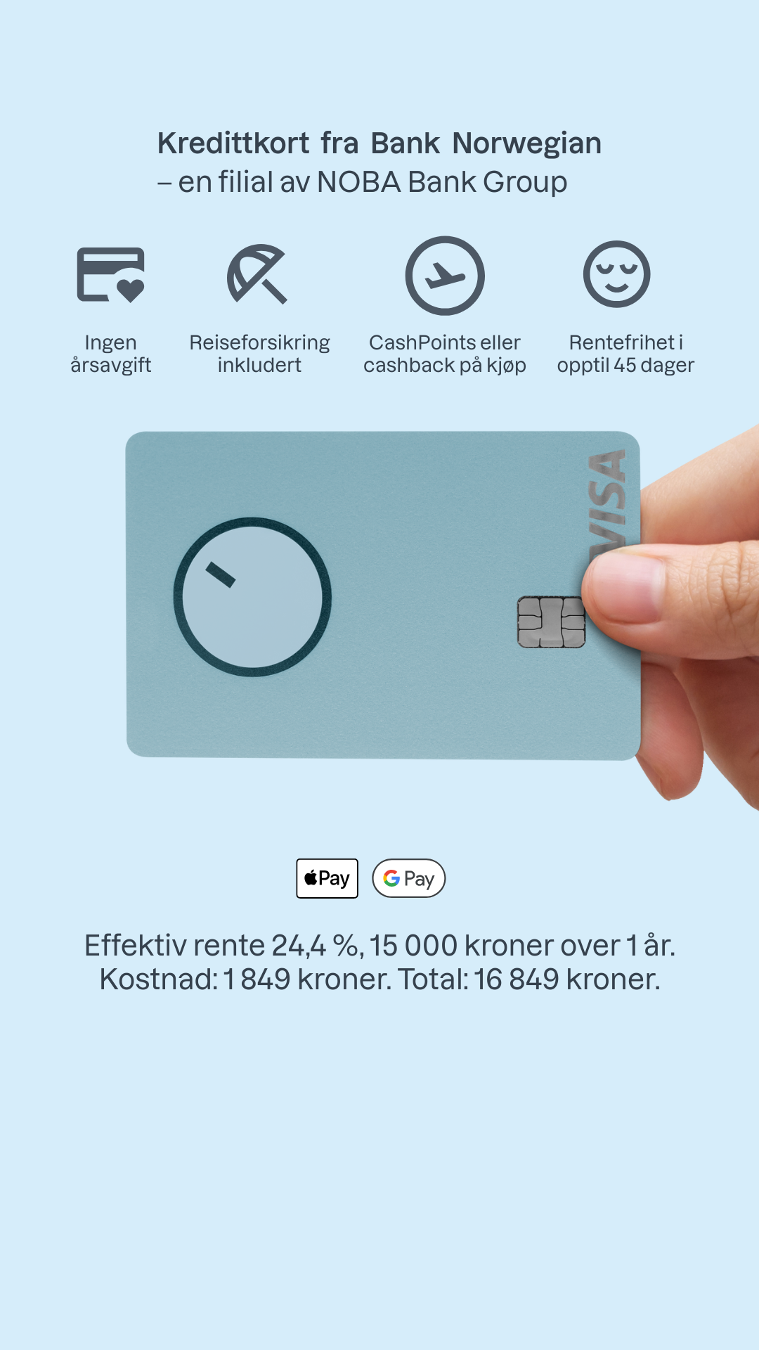 Bank Norwegian, a branch of NOBA Bank Group Facebook ad from Mar 17, 2026