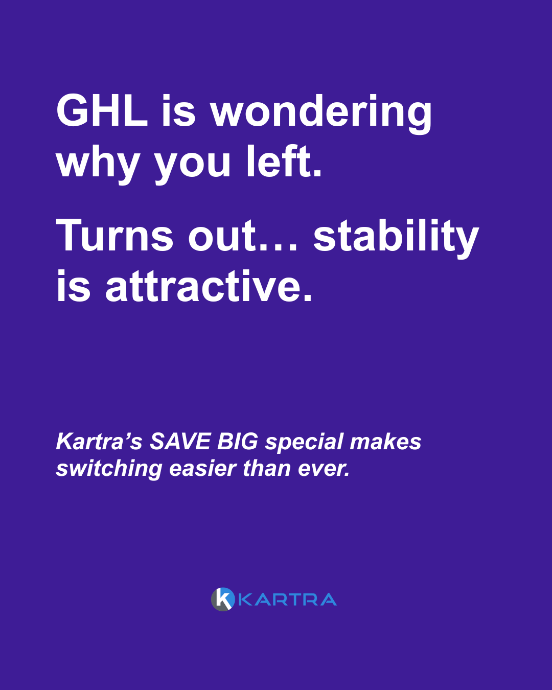 Kartra Facebook ad