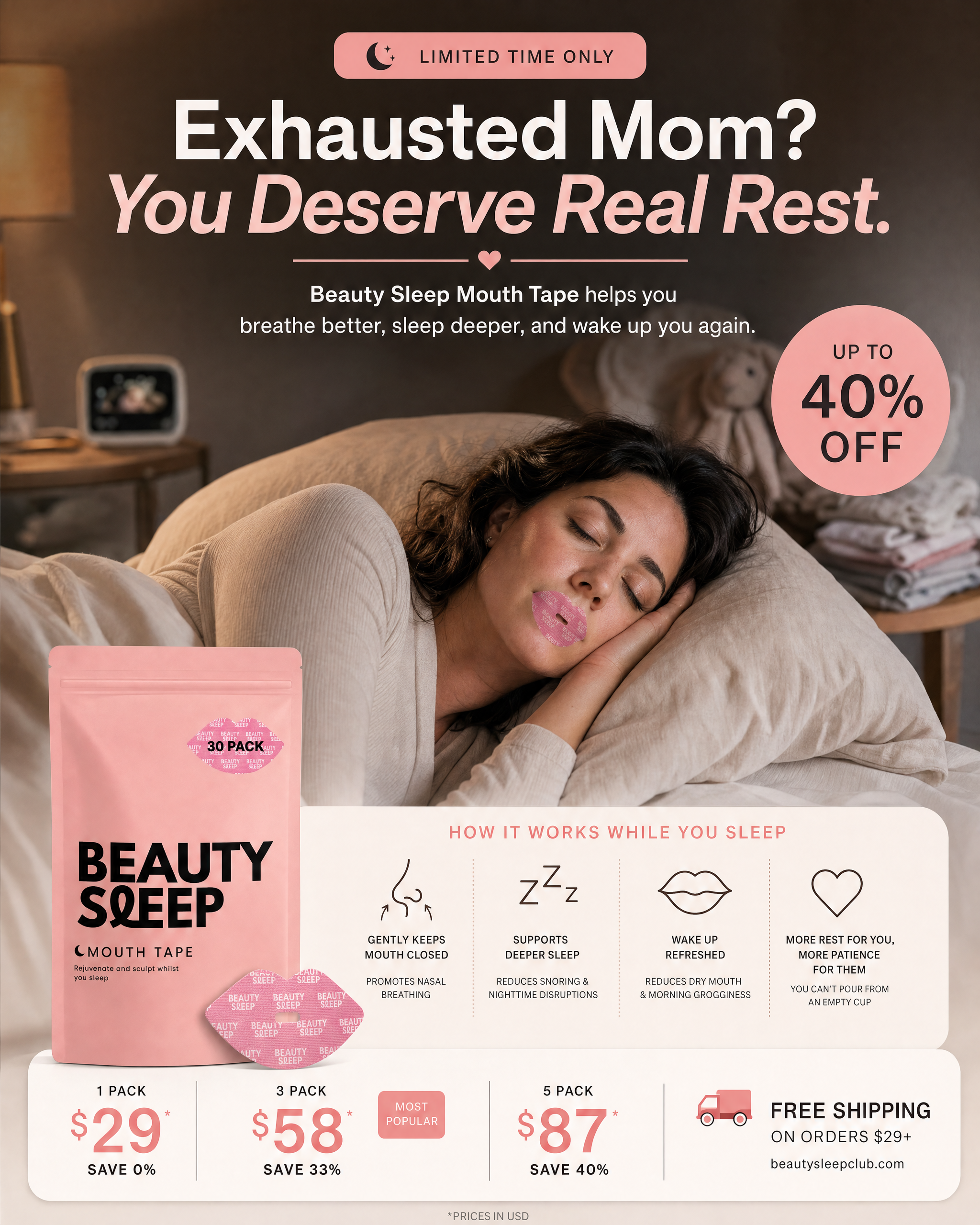 Beauty Sleep Facebook ad