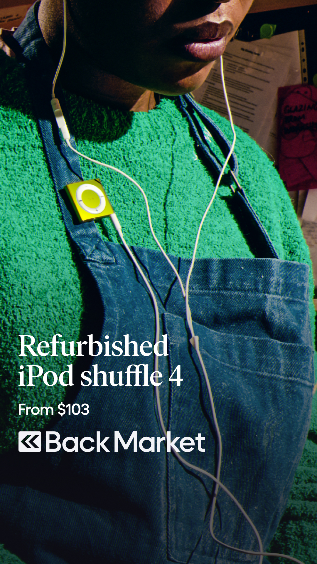 Back Market Facebook ad: Save on premium refurbished tech.