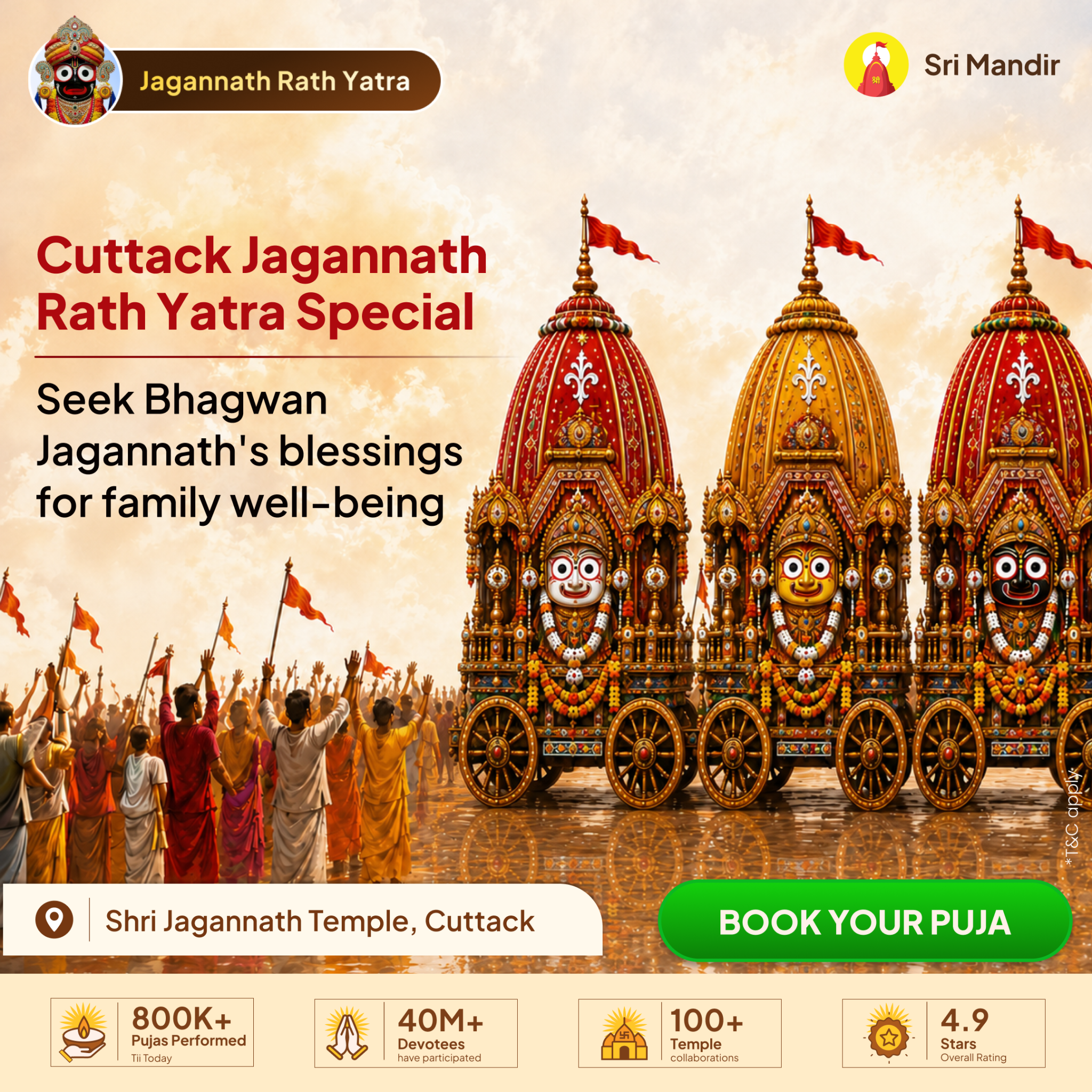 Sri Mandir Facebook ad