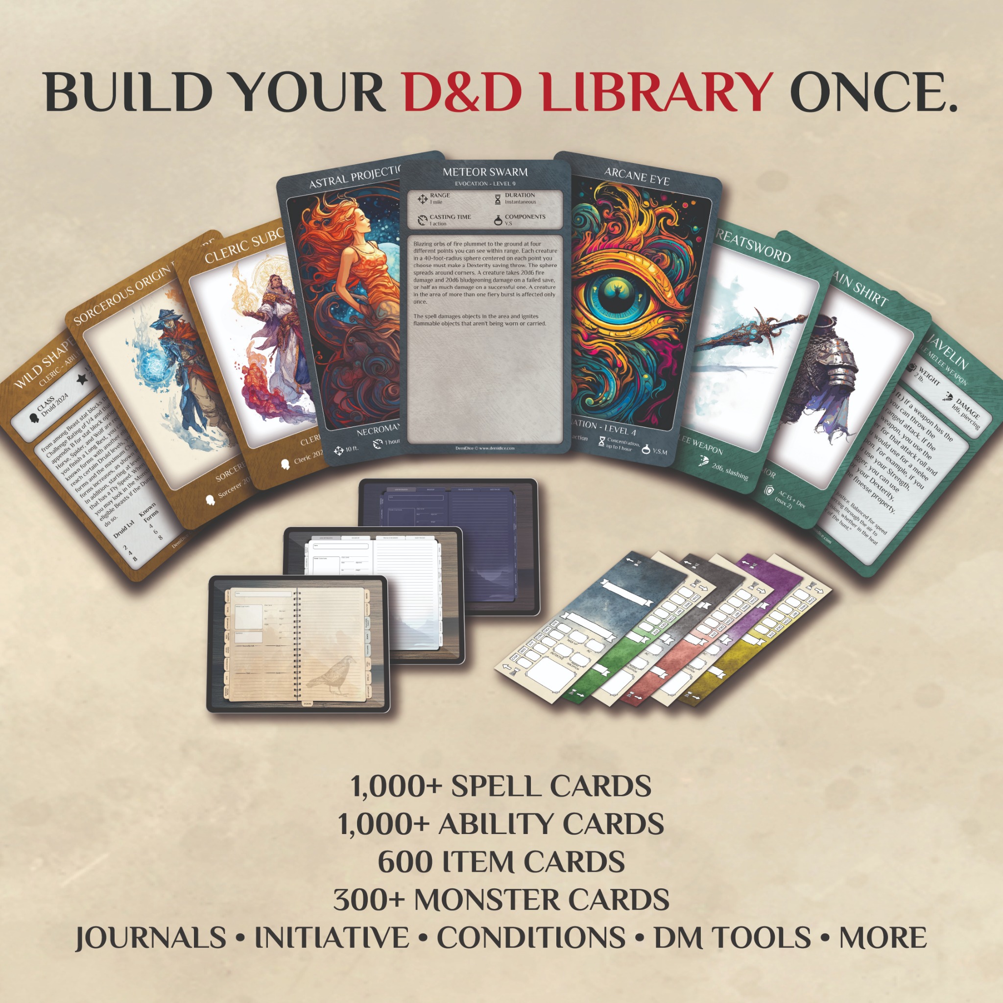 Demi-Dice Facebook ad: Build Your D&D Library Once