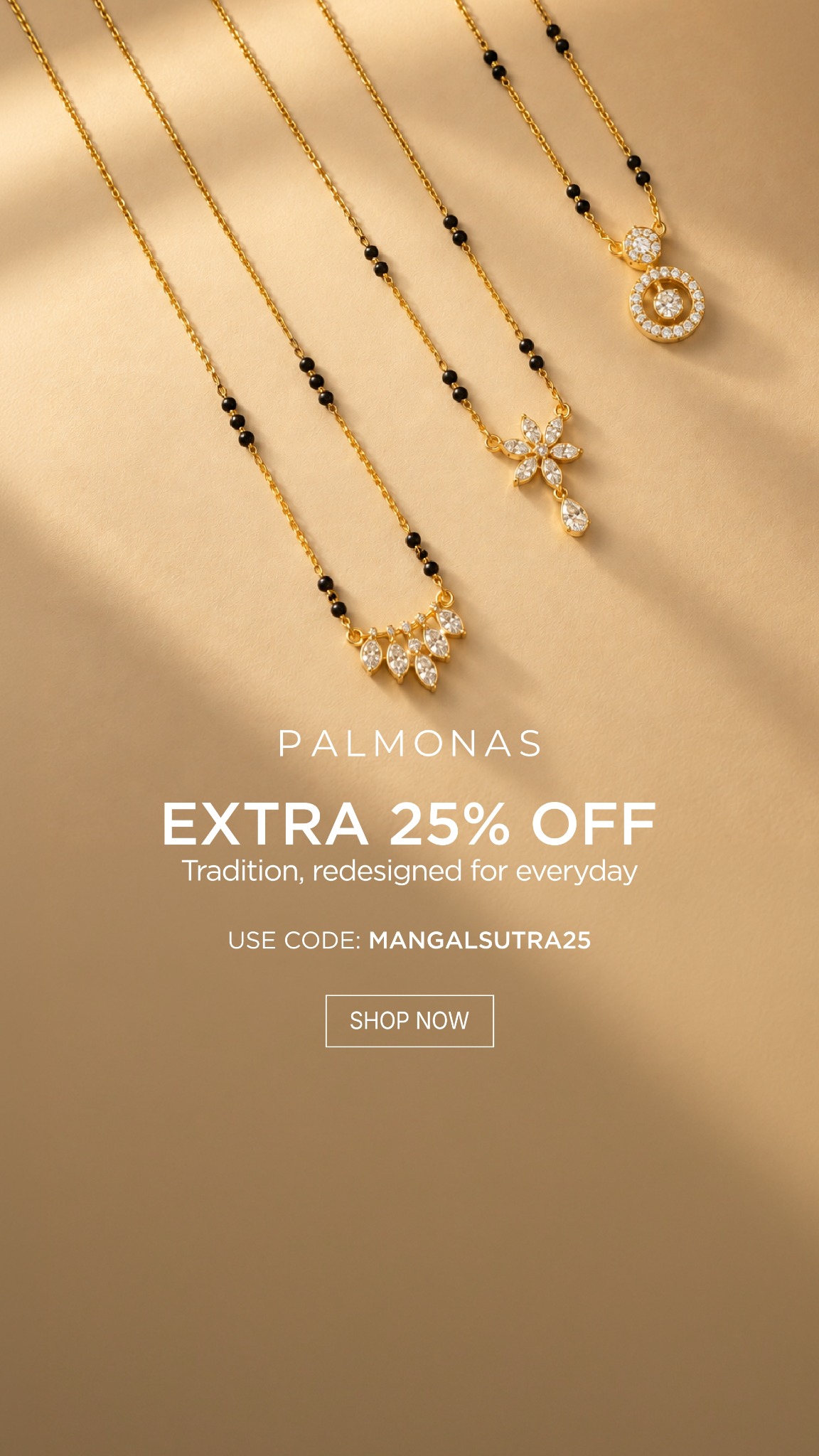 Palmonas Facebook ad: Palmonas Silver Mangalsutras
